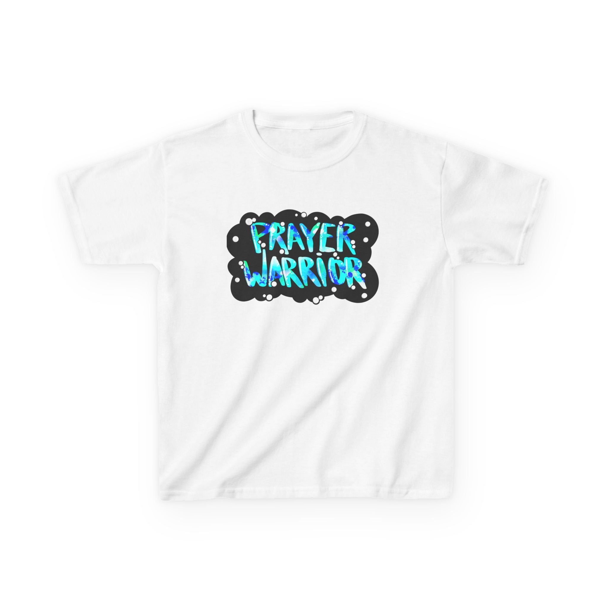 Prayer Warrior Kids T-Shirt — Colorful Faith Graphic Tee