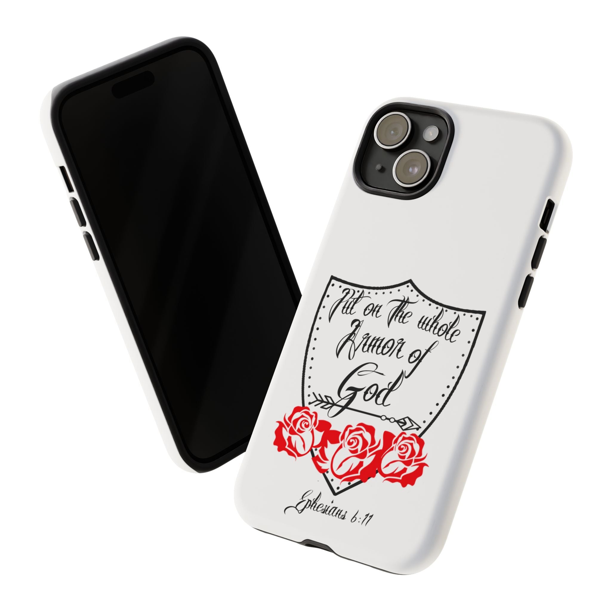 Armor of God Phone Case — Ephesians 6:11 Christian Floral Protective Cover