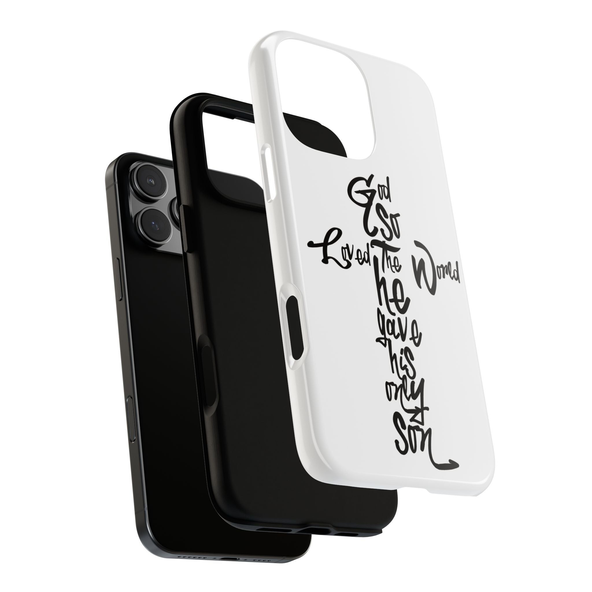John 3:16 Bible Verse Christian Cross Phone Case — “God So Loved the World He Gave His Only Son”
