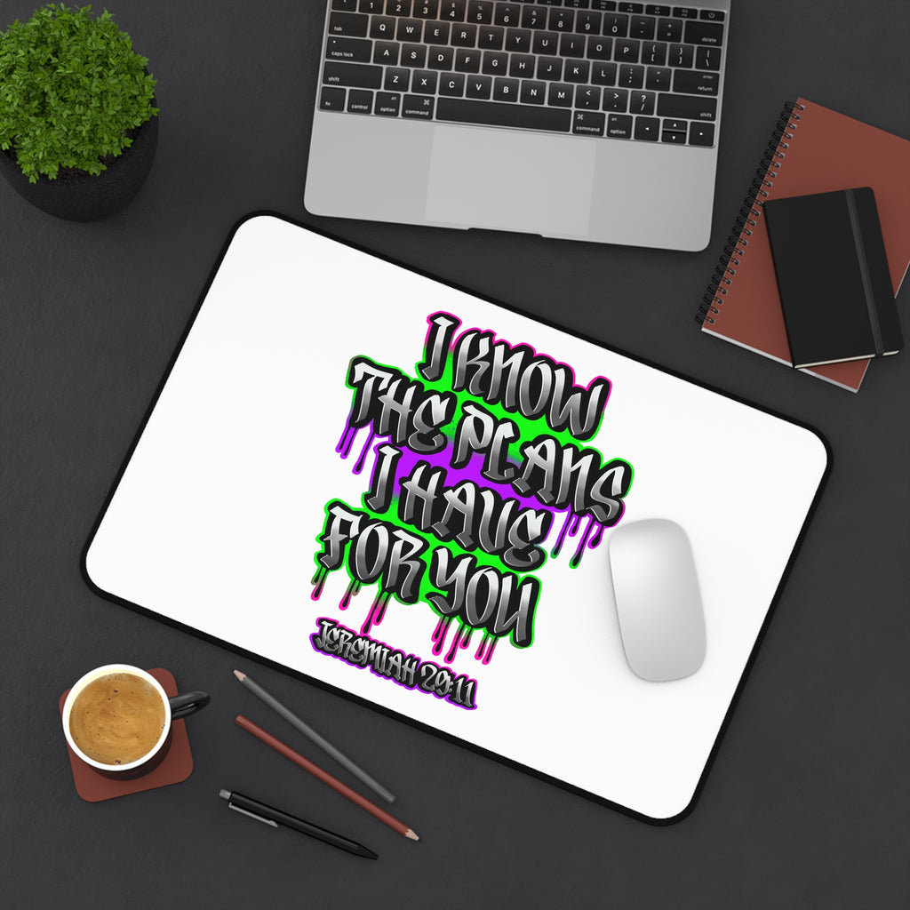 Jeremiah 29:11 Desk Mat — 'I Know the Plans I Have for You' Inspirational Mouse Pad