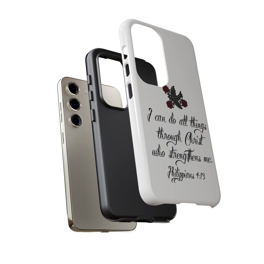 Christian Phone Case — "I can do all things through Christ" (Philippians 4:13)