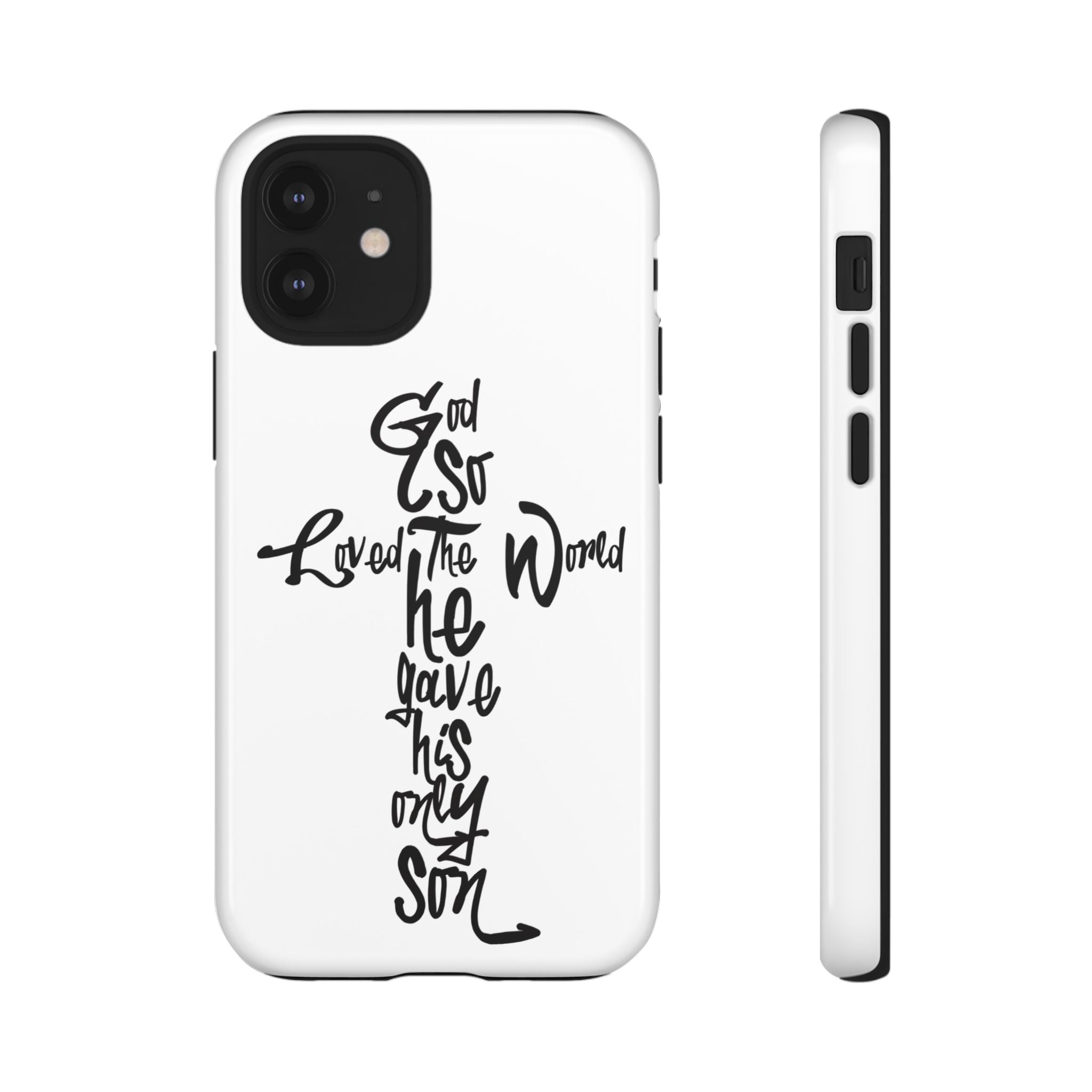 John 3:16 Bible Verse Christian Cross Phone Case — “God So Loved the World He Gave His Only Son”