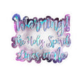 Warning! The Holy Spirit Lives in Me — Inspirational Christian Kiss-Cut Sticker