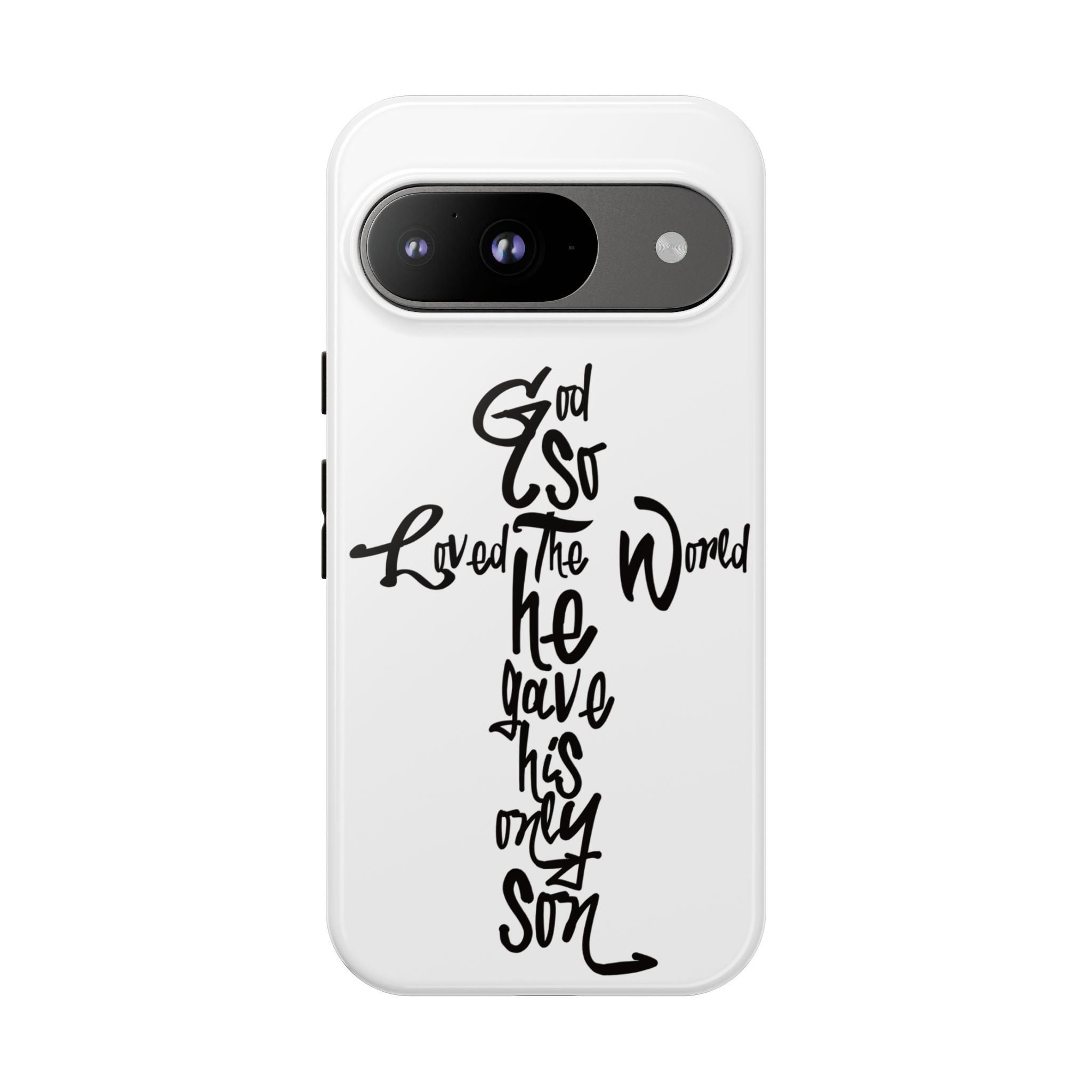 John 3:16 Bible Verse Christian Cross Phone Case — “God So Loved the World He Gave His Only Son”