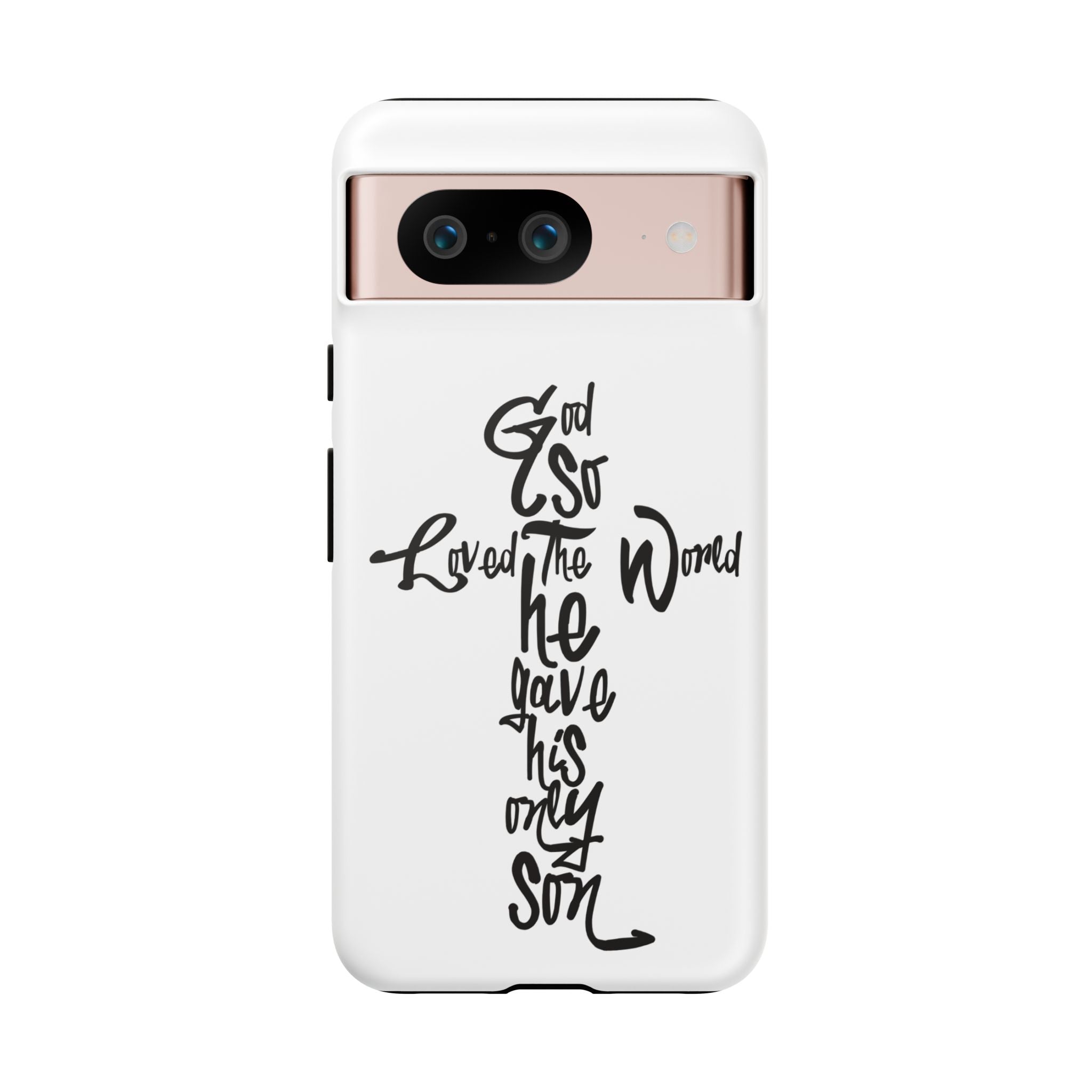John 3:16 Bible Verse Christian Cross Phone Case — “God So Loved the World He Gave His Only Son”