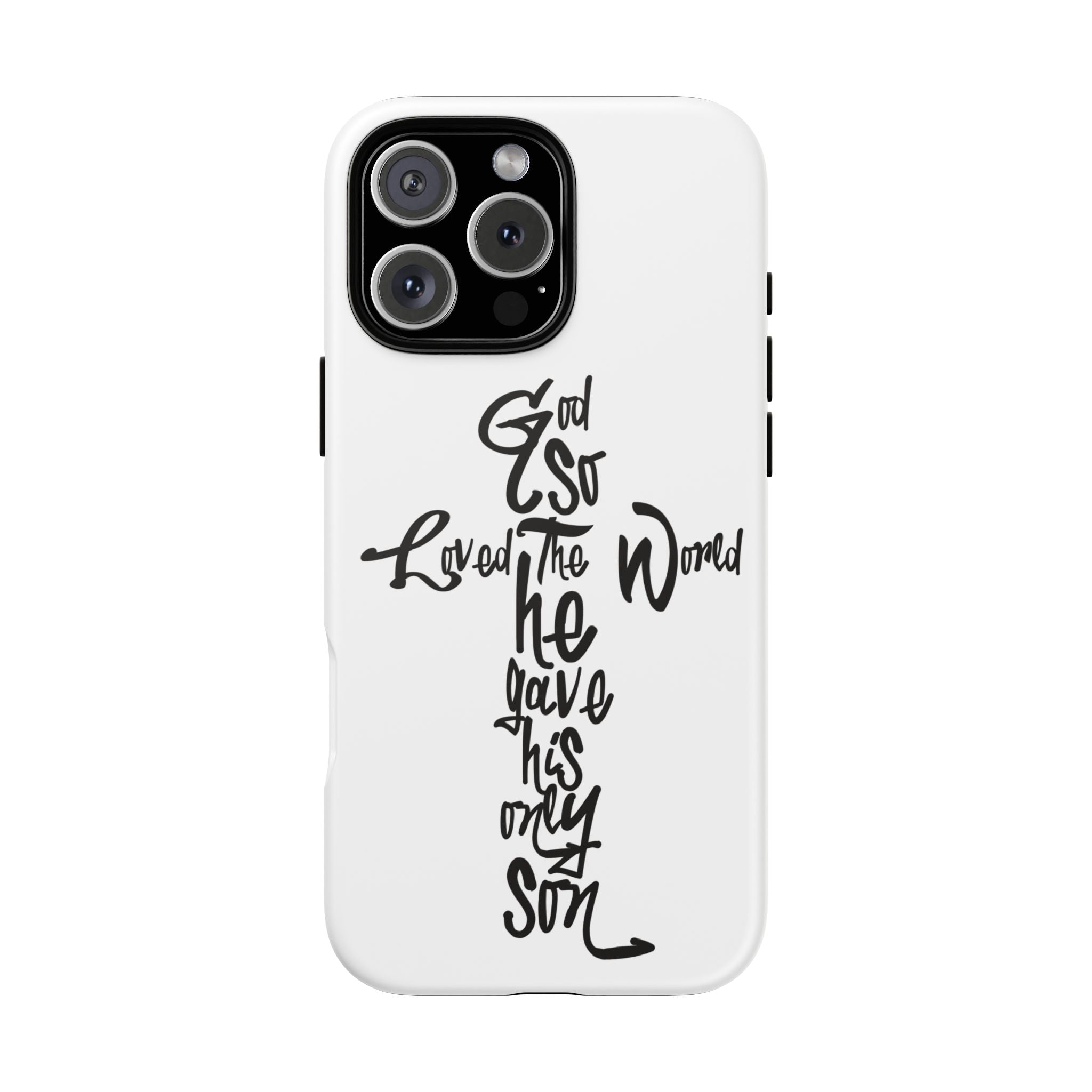 John 3:16 Bible Verse Christian Cross Phone Case — “God So Loved the World He Gave His Only Son”
