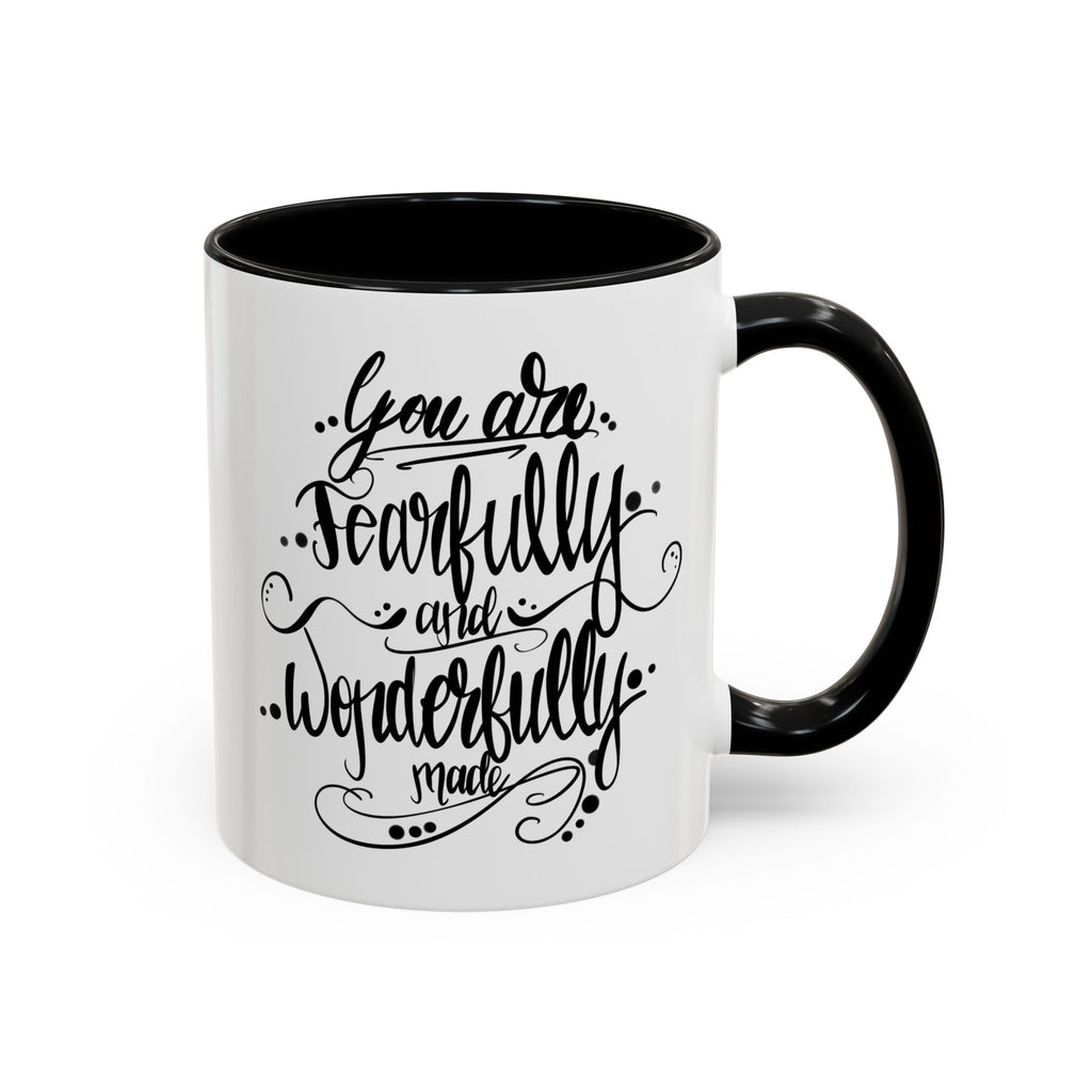 Inspirational Coffee Mug — "You Are Fearfully and Wonderfully Made" Accent Mug