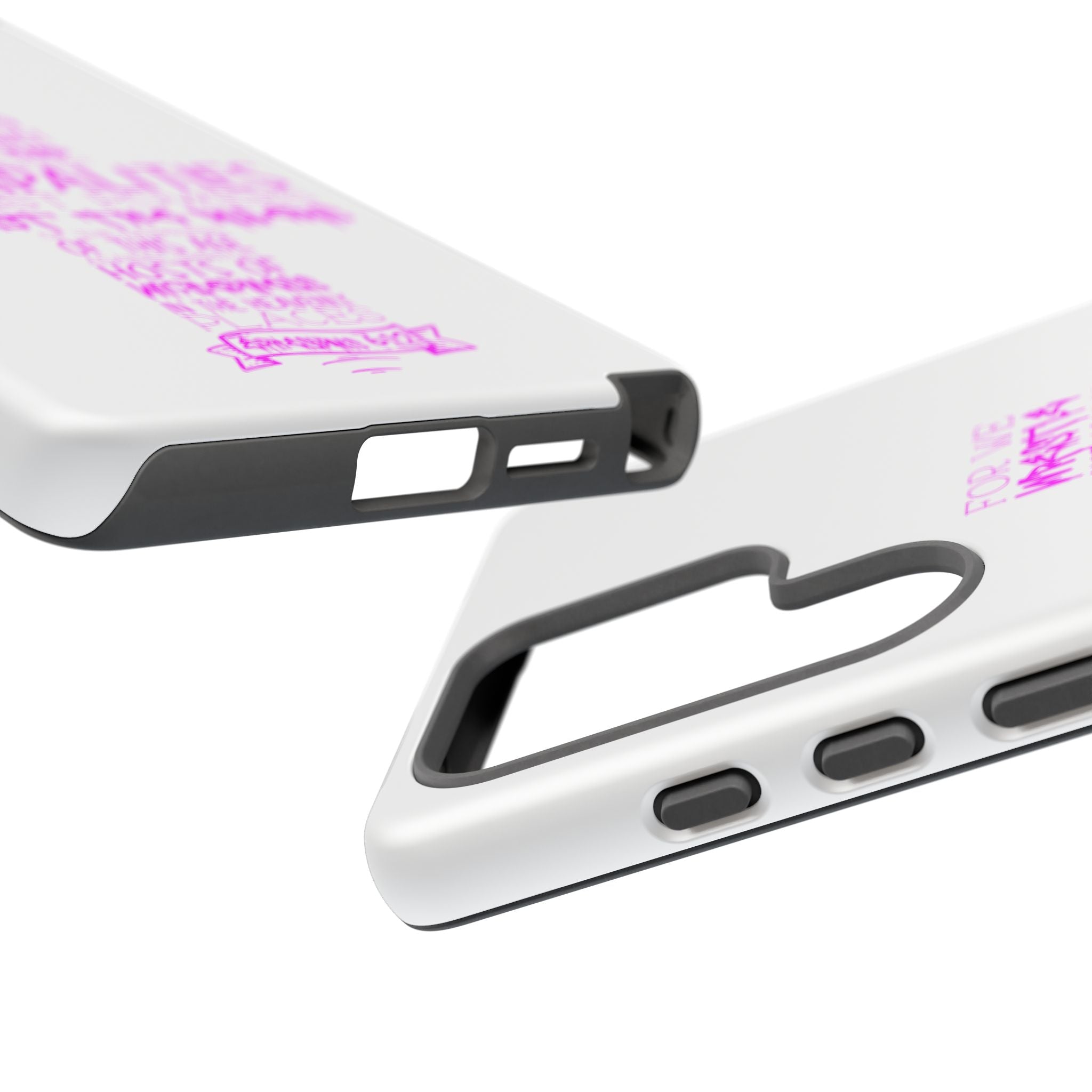 Armor of God Christian Cross Phone Case — Ephesians 6:12 Pink Typography Tough Case