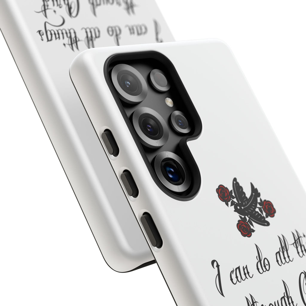 Christian Phone Case — "I can do all things through Christ" (Philippians 4:13)