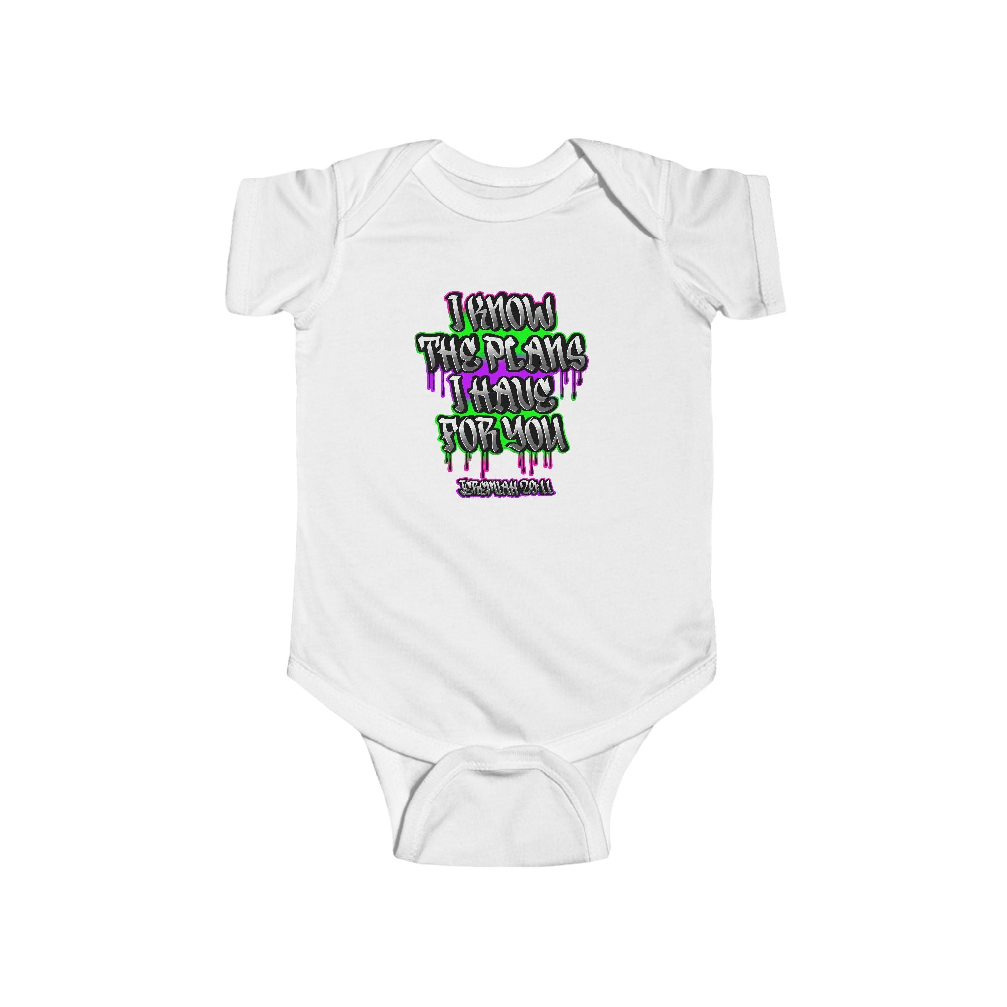 Infant Bodysuit “I Know The Plans I Have For You” Inspirational Baby Onesie