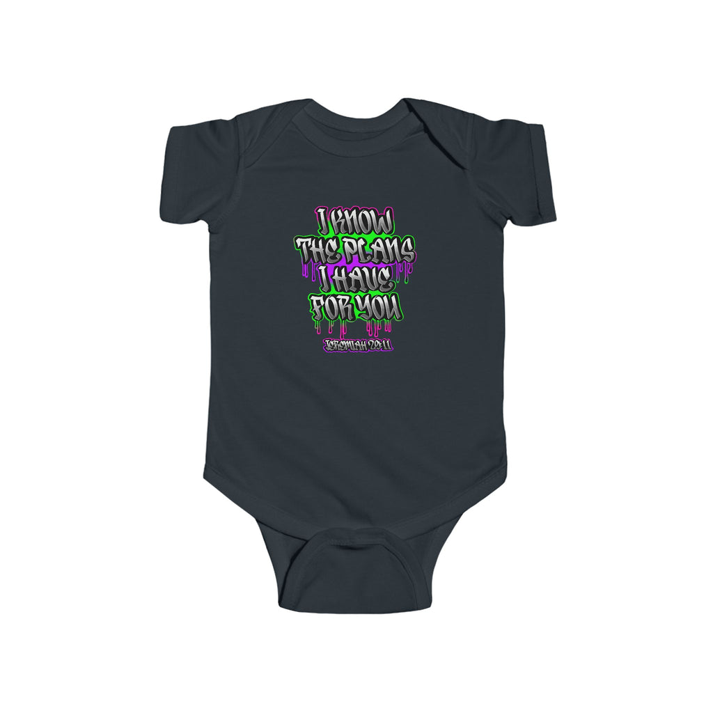 Infant Bodysuit “I Know The Plans I Have For You” Inspirational Baby Onesie