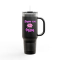 40oz Insulated Travel Mug — “Spread the Gospel” Pink Lip Graphic