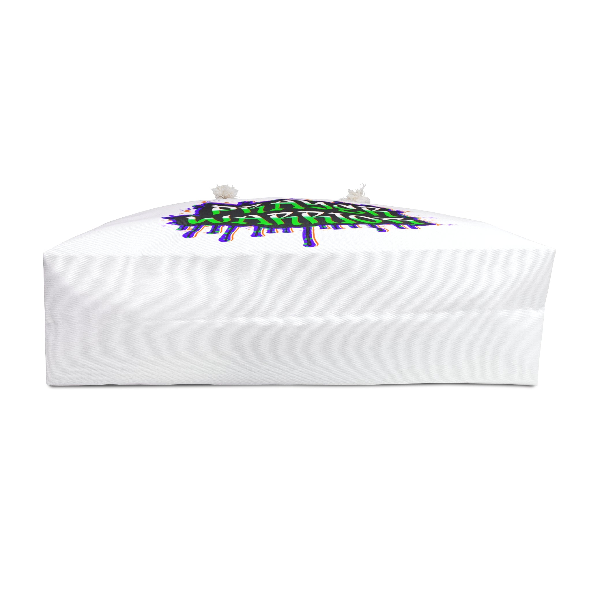 Prayer Warrior Weekender Bag — Graffiti Script Travel Tote for Christian Retreats & Church Events