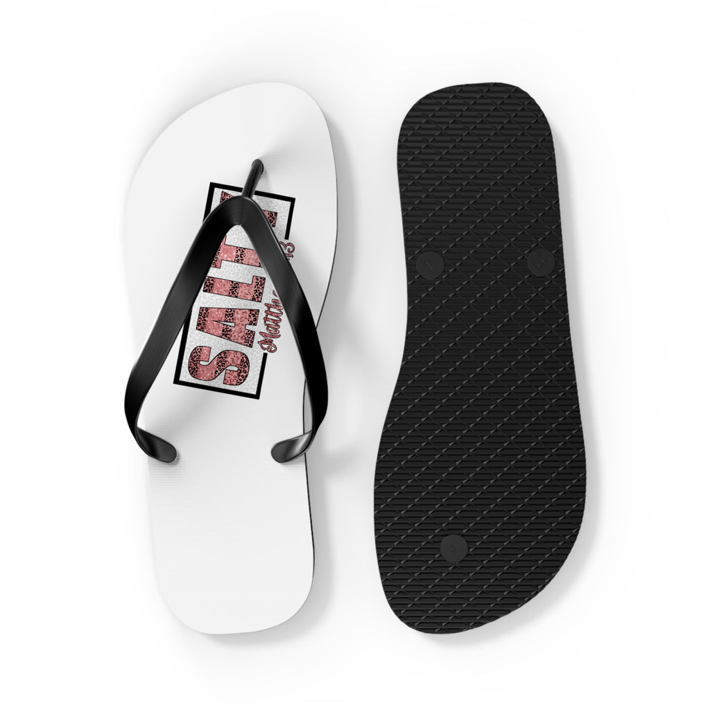 Flip Flops - Salty Bible Verse Graphic Sandals