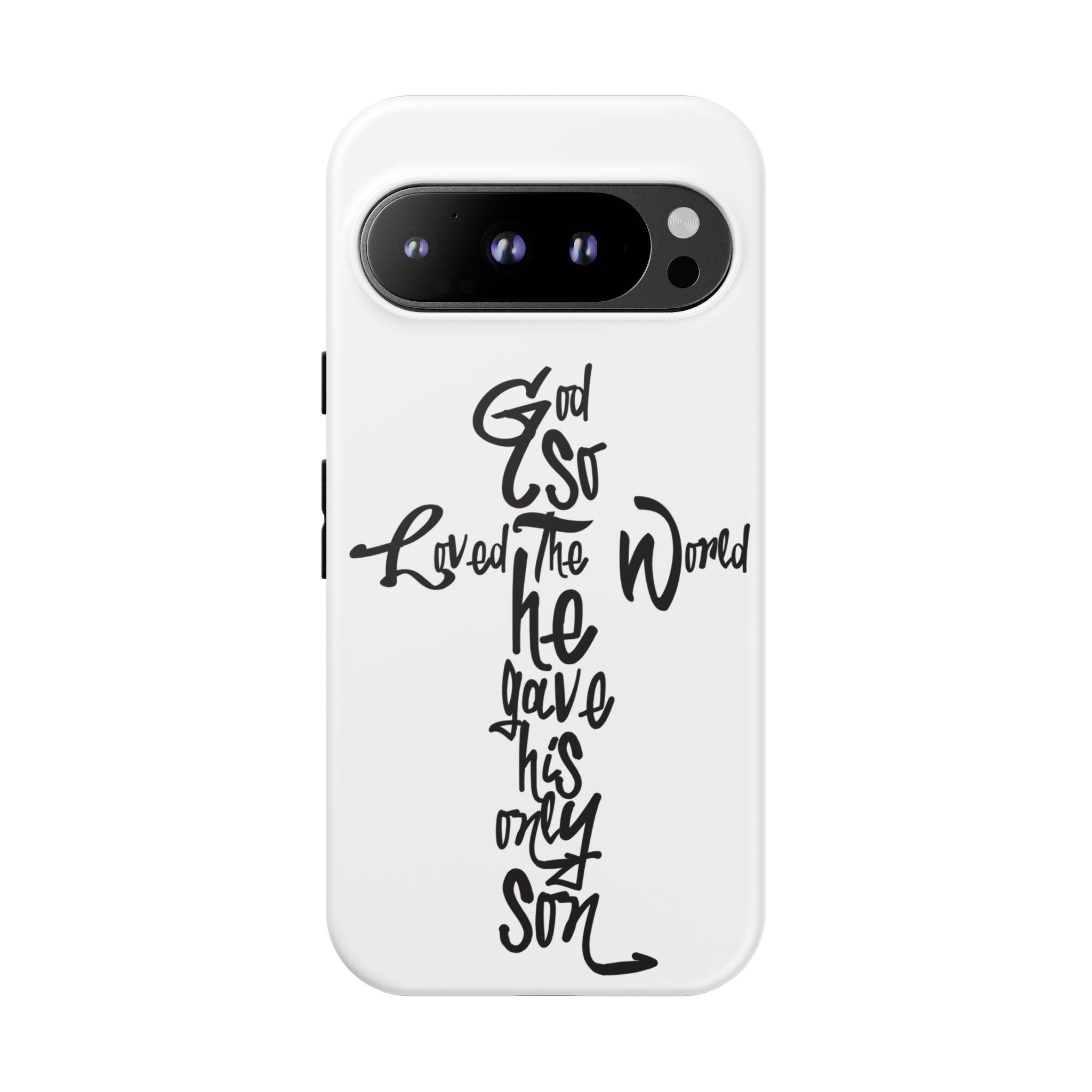 John 3:16 Bible Verse Christian Cross Phone Case — “God So Loved the World He Gave His Only Son”