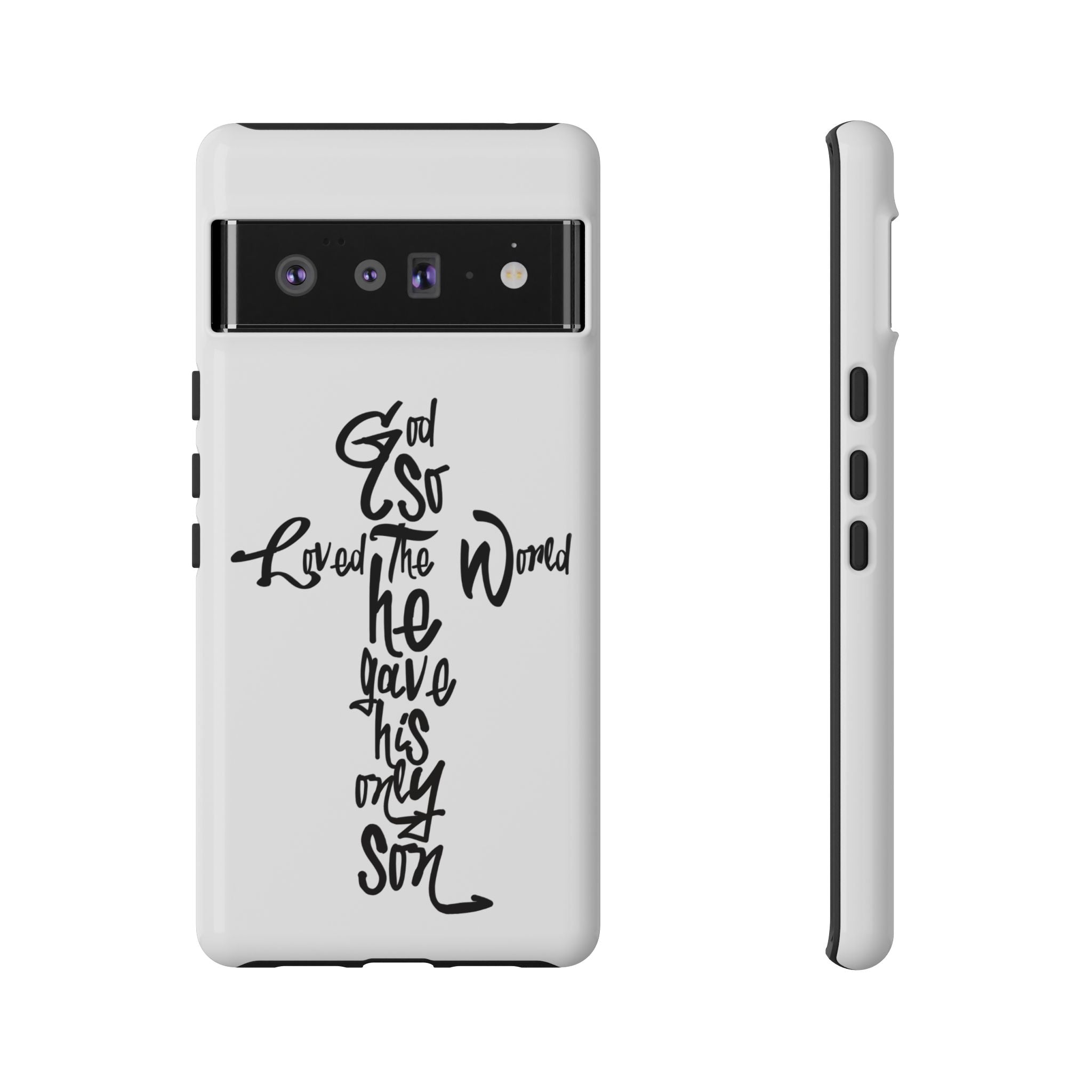John 3:16 Bible Verse Christian Cross Phone Case — “God So Loved the World He Gave His Only Son”