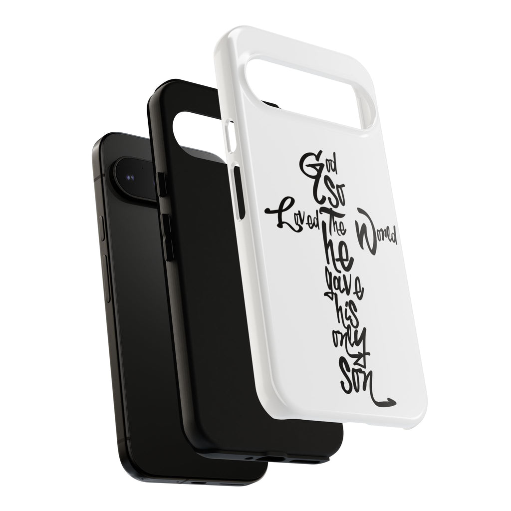 John 3:16 Bible Verse Christian Cross Phone Case — “God So Loved the World He Gave His Only Son”