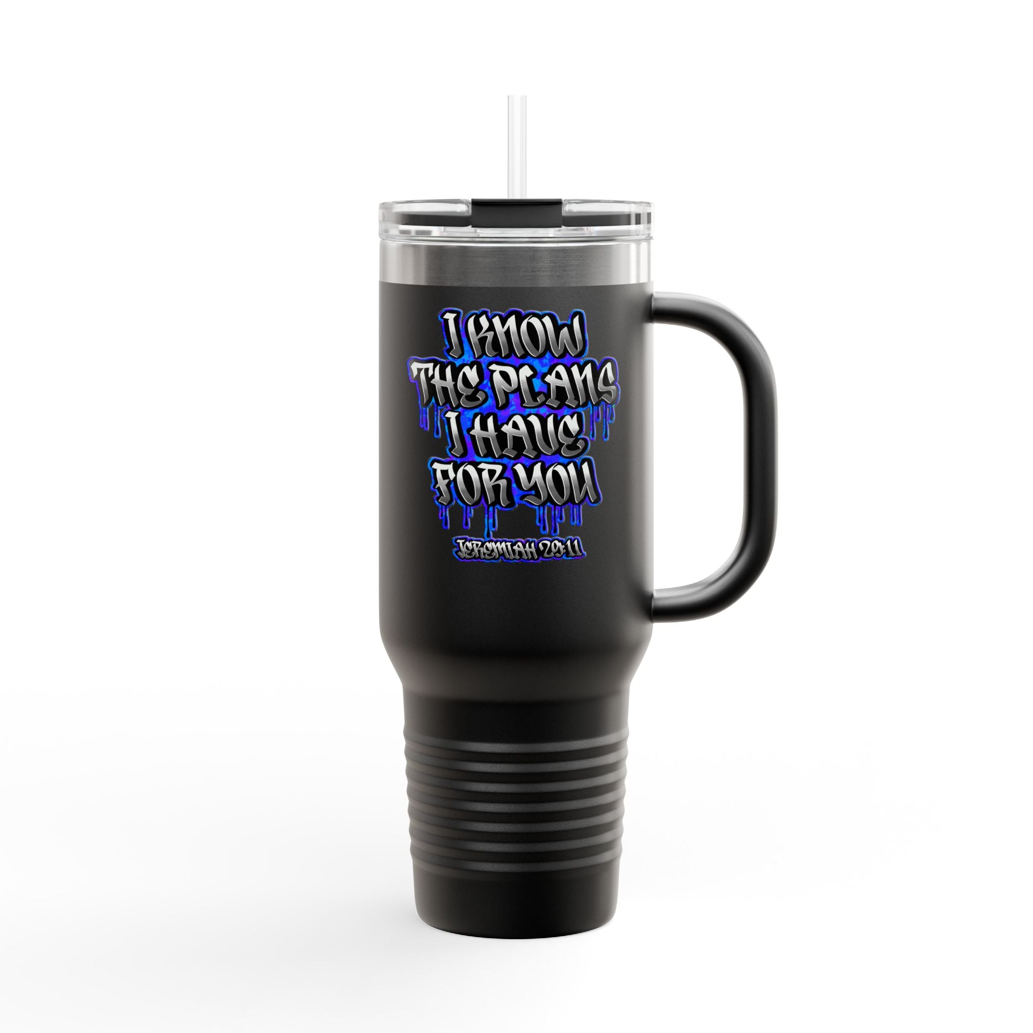 Travel Mug - "I Know The Plans I Have For You" Inspirational 40oz Insulated Tumbler