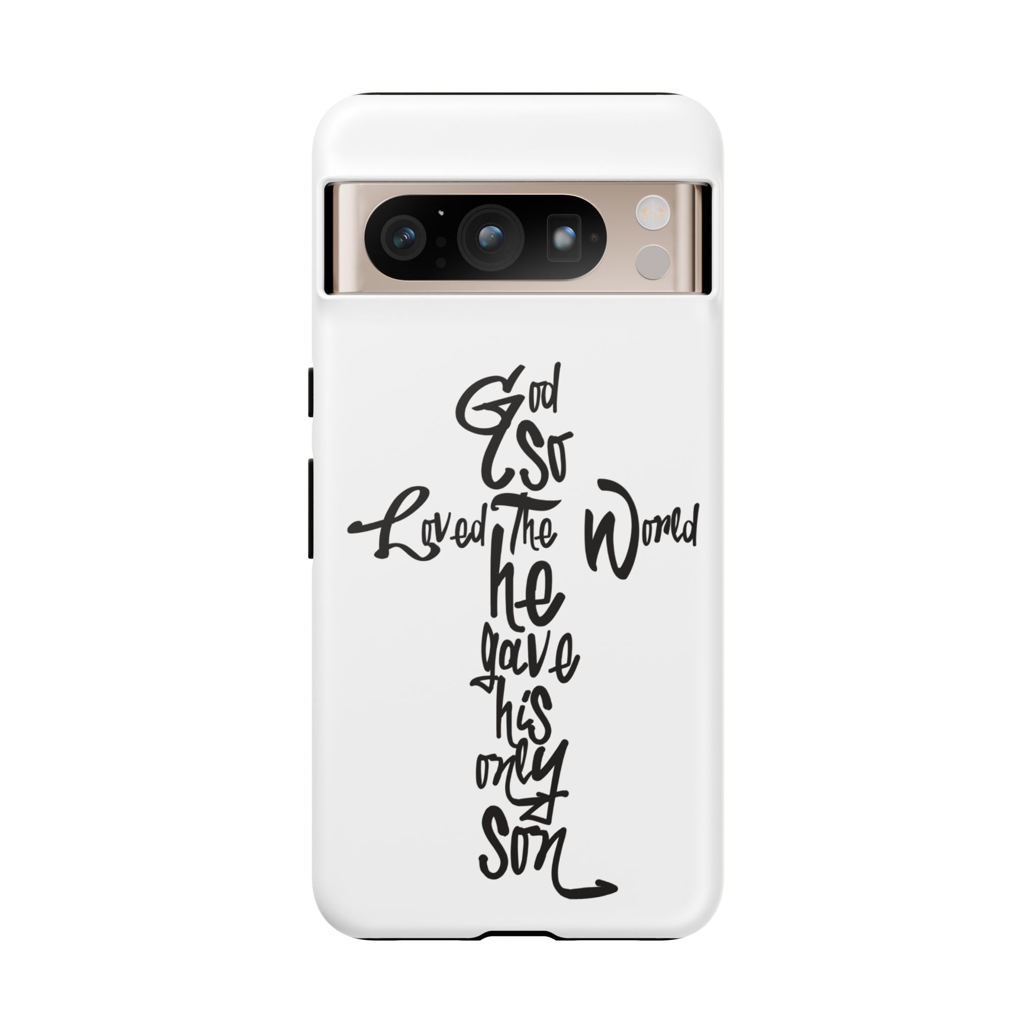 John 3:16 Bible Verse Christian Cross Phone Case — “God So Loved the World He Gave His Only Son”