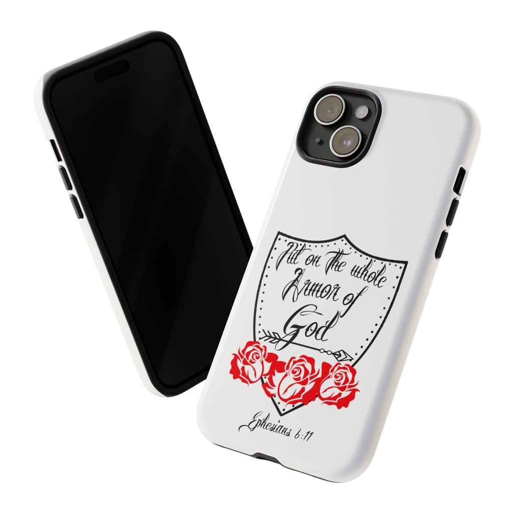 Armor of God Phone Case — Ephesians 6:11 Christian Floral Protective Cover