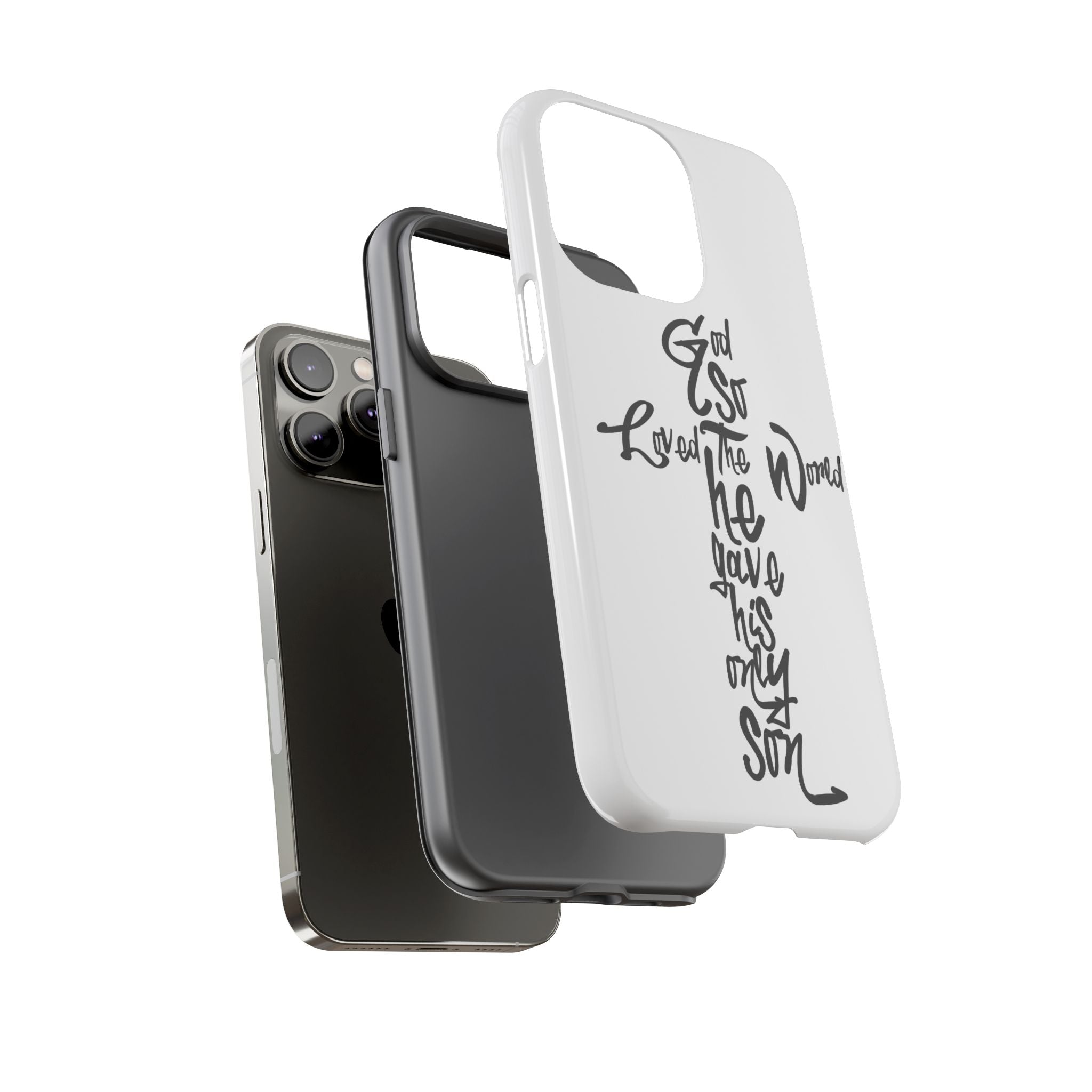 John 3:16 Bible Verse Christian Cross Phone Case — “God So Loved the World He Gave His Only Son”