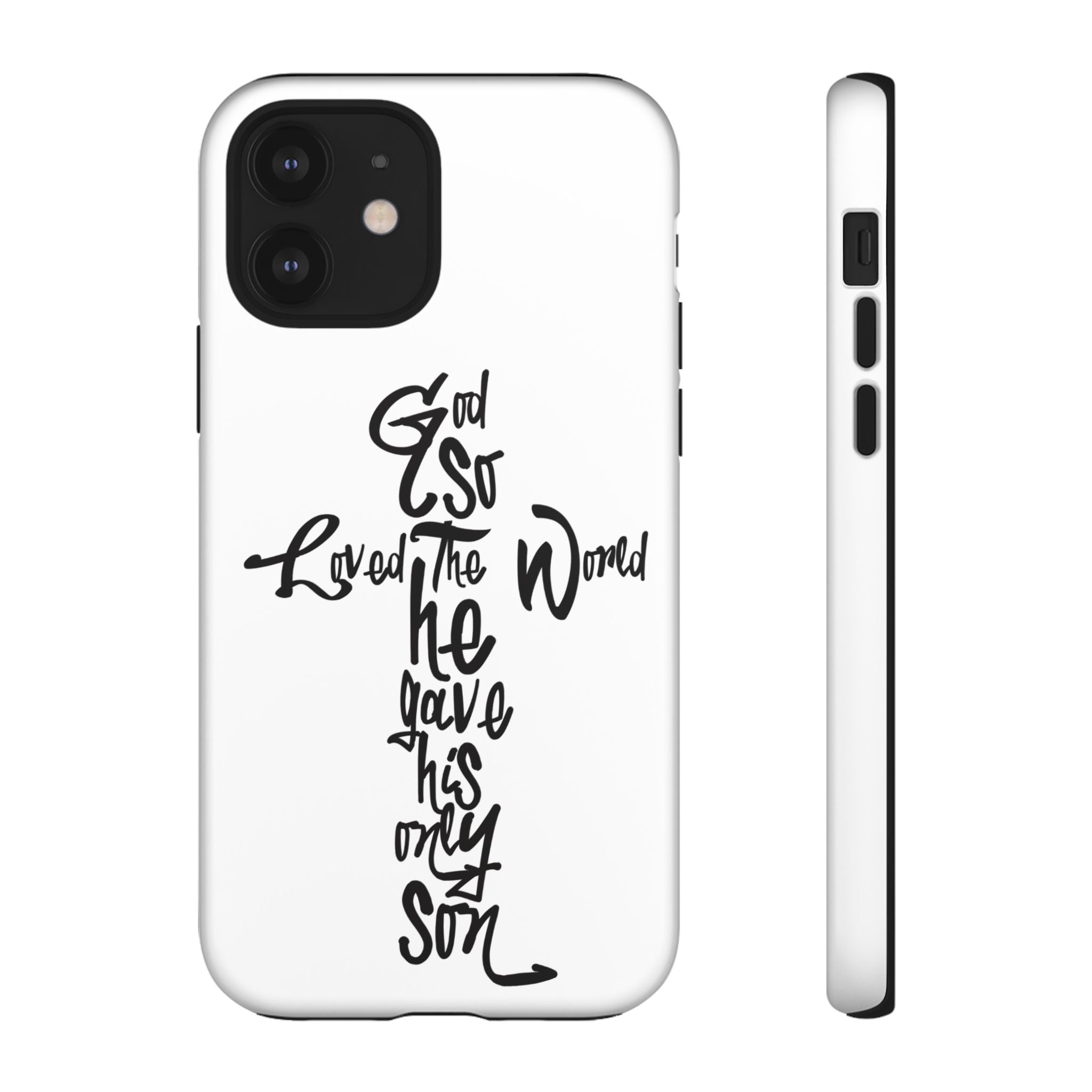 John 3:16 Bible Verse Christian Cross Phone Case — “God So Loved the World He Gave His Only Son”