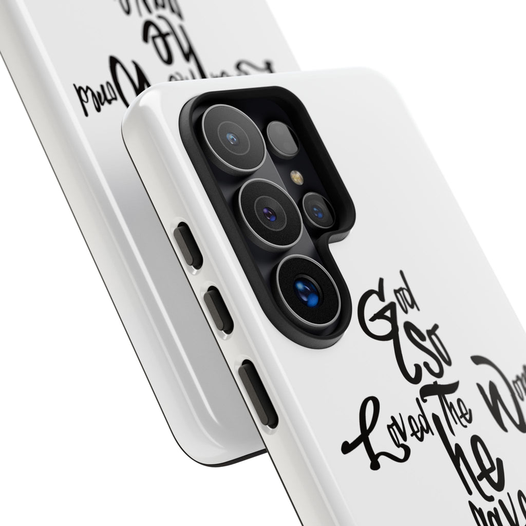 John 3:16 Bible Verse Christian Cross Phone Case — “God So Loved the World He Gave His Only Son”