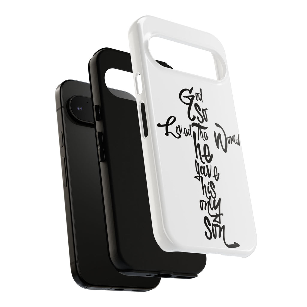 John 3:16 Bible Verse Christian Cross Phone Case — “God So Loved the World He Gave His Only Son”