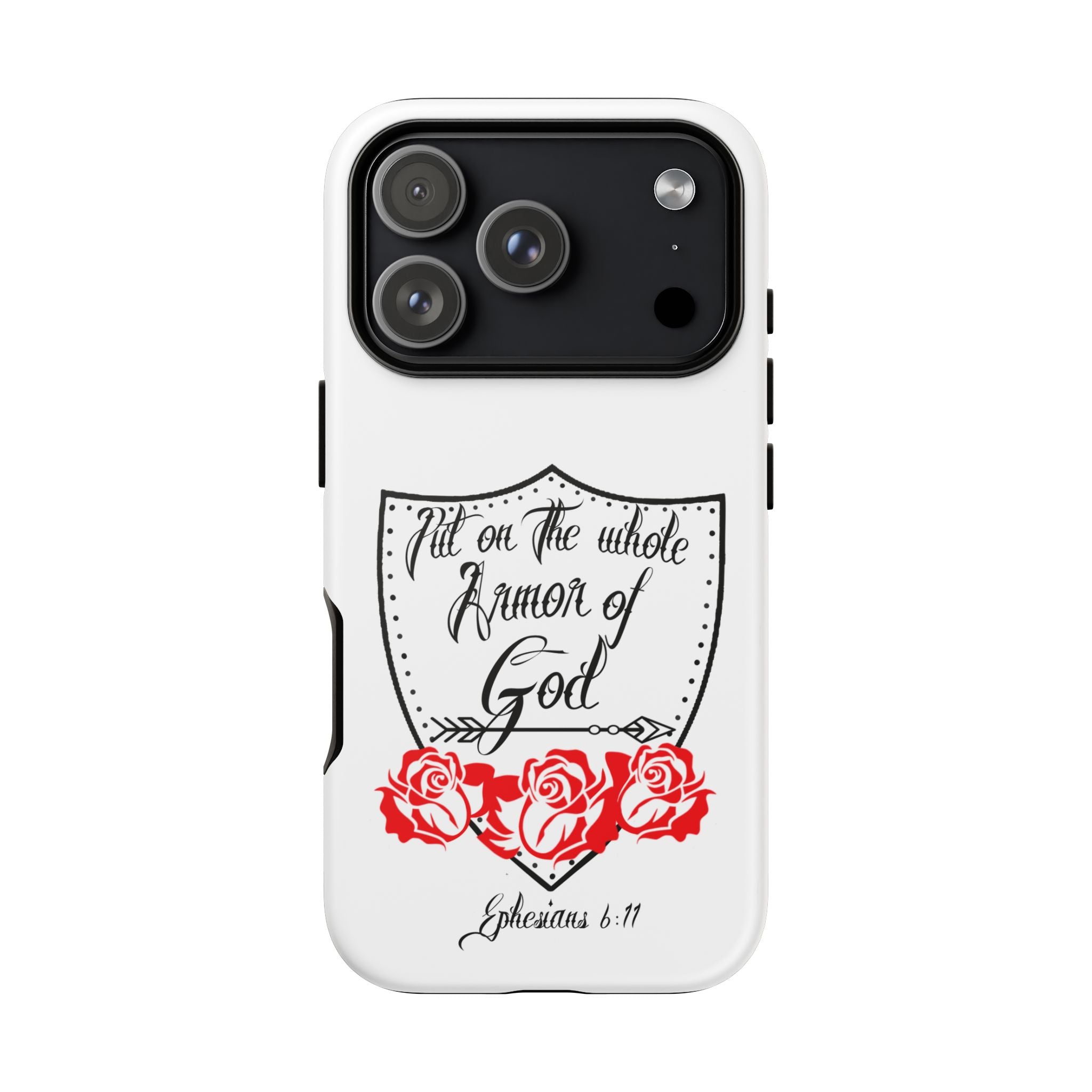 Armor of God Phone Case — Ephesians 6:11 Christian Floral Protective Cover