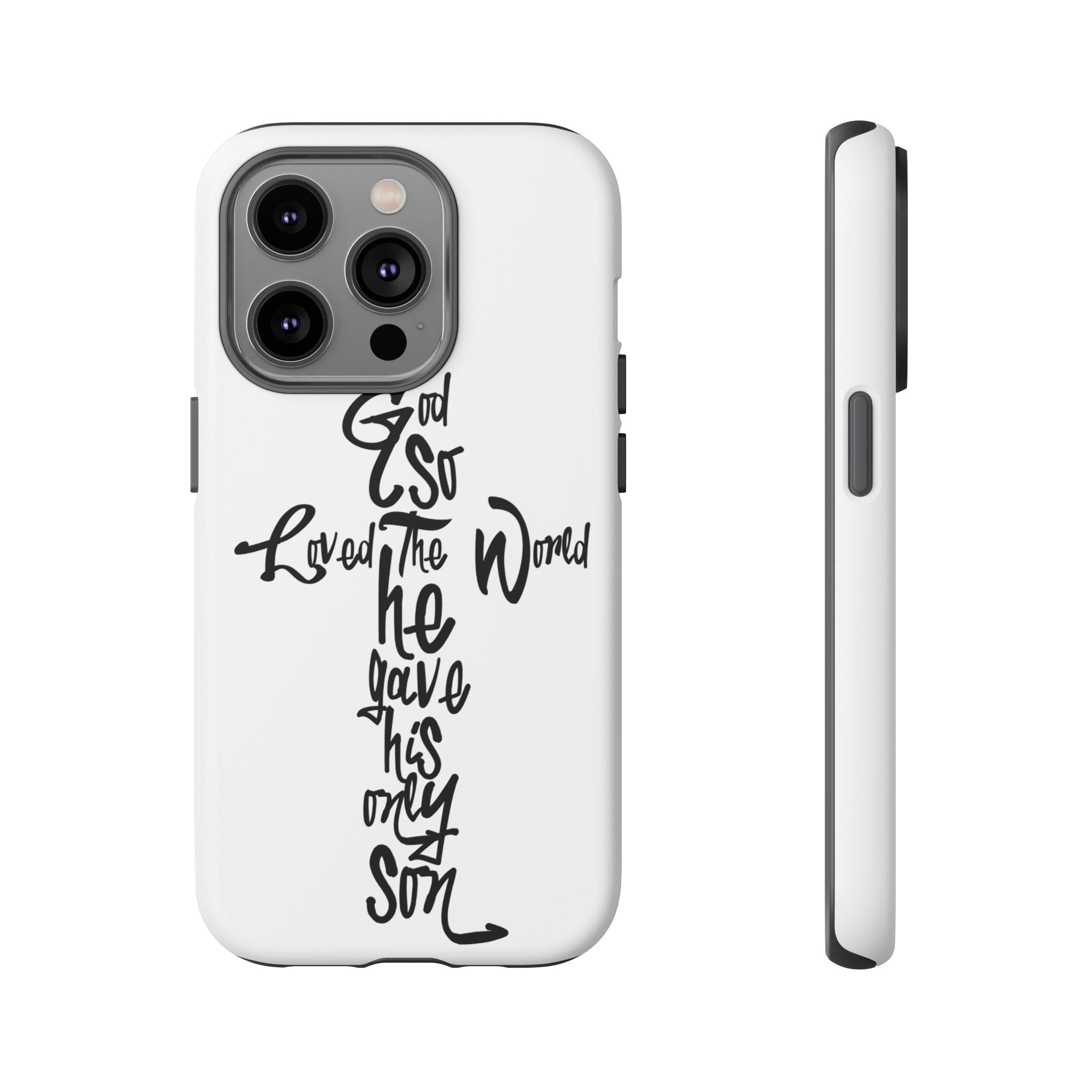 John 3:16 Bible Verse Christian Cross Phone Case — “God So Loved the World He Gave His Only Son”