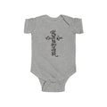 Infant Bodysuit with Cross Calligraphy John 3:16 — Christian Baby Onesie, Religious Gift