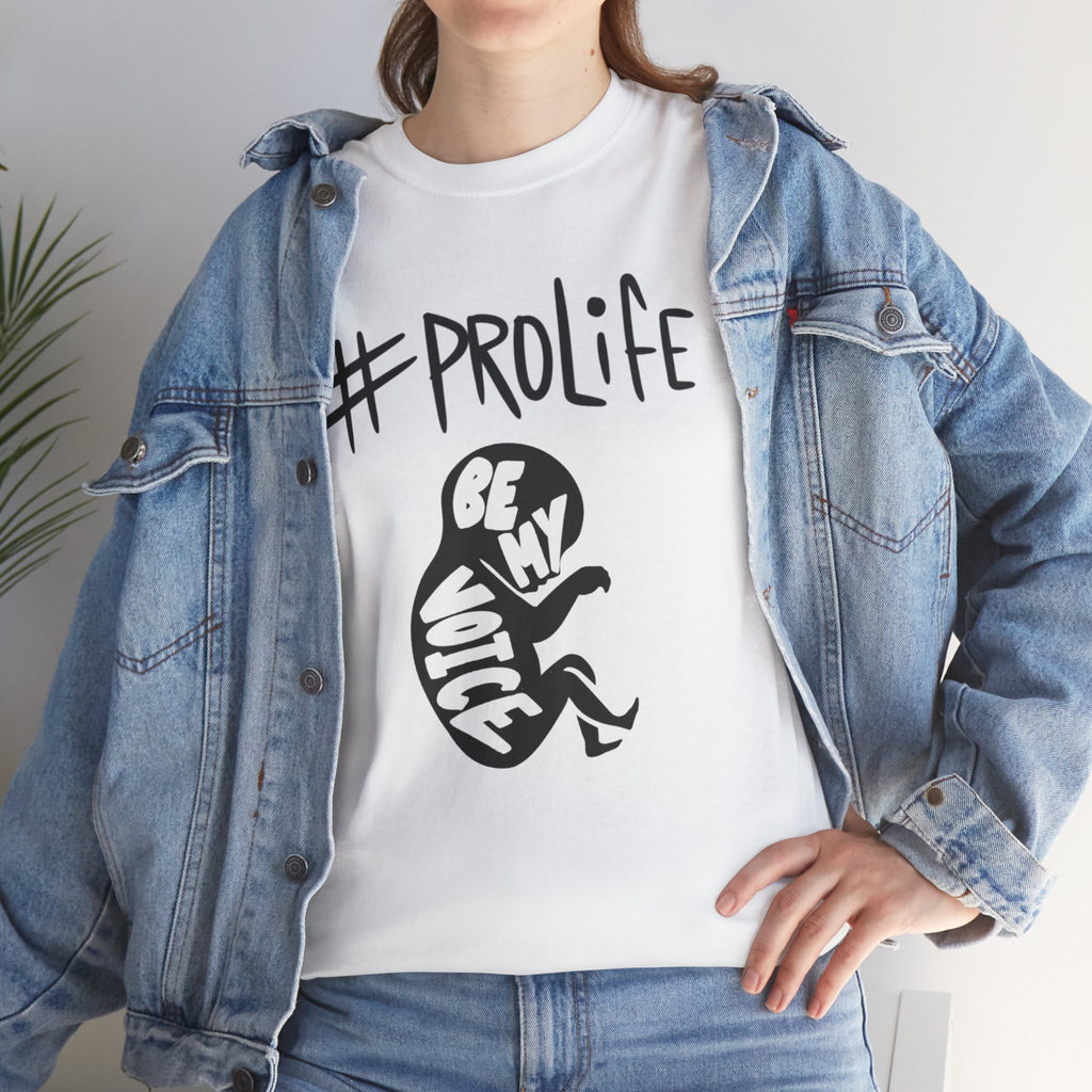 ProLife "Be My Voice" Baby Fetal Awareness T-Shirt