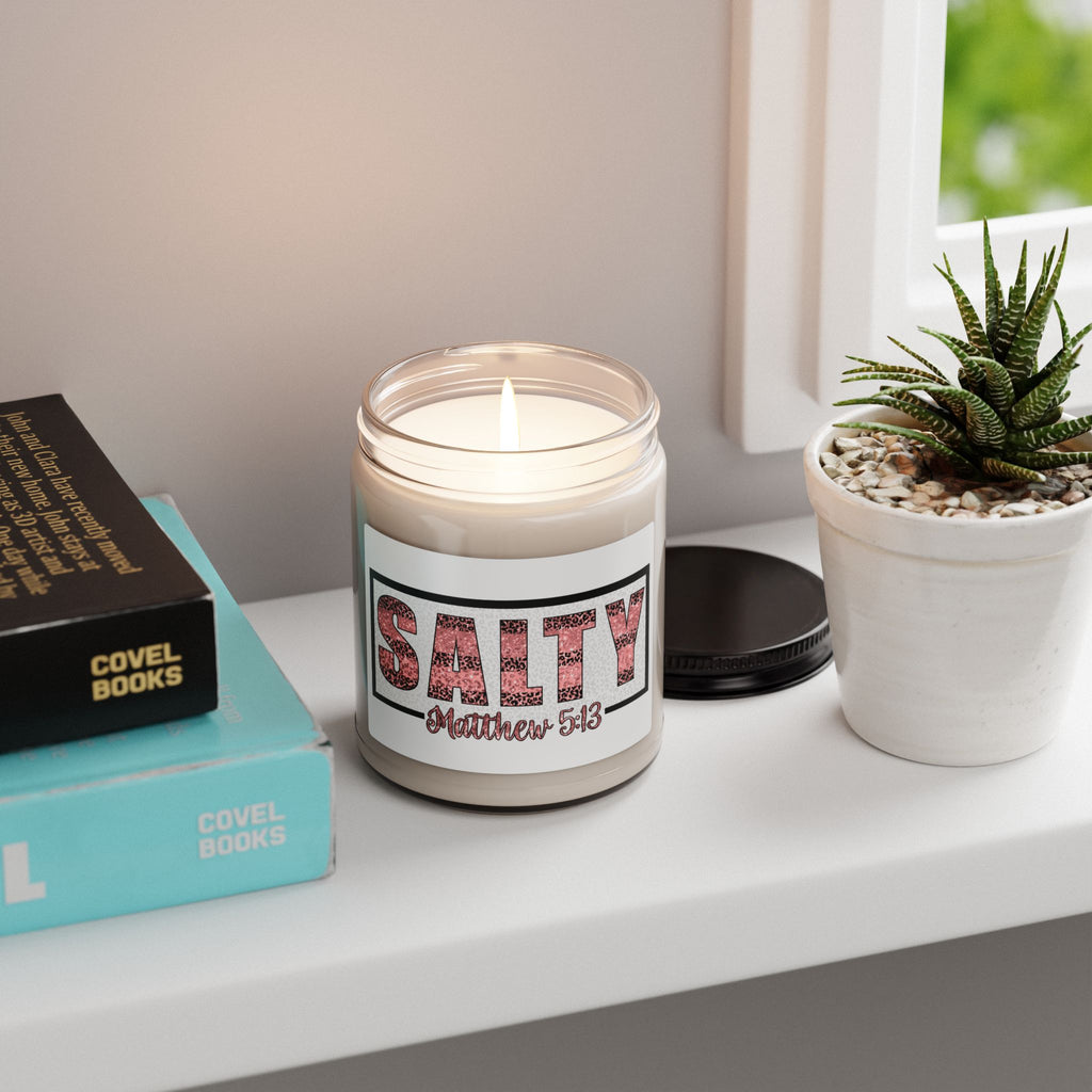 Salty Bible Verse Scented Soy Candle, 9oz