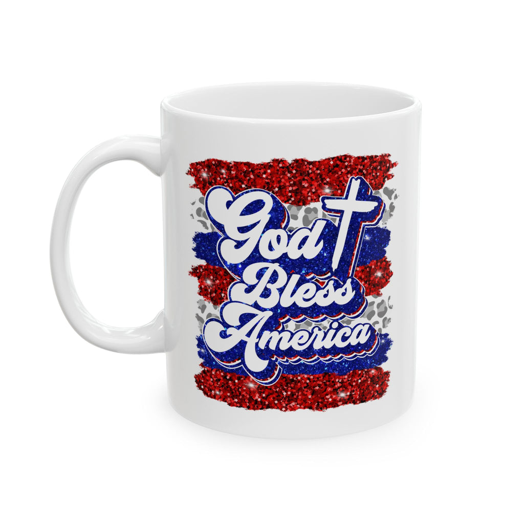 Patriotic God Bless America Ceramic Mug (11oz & 15oz)