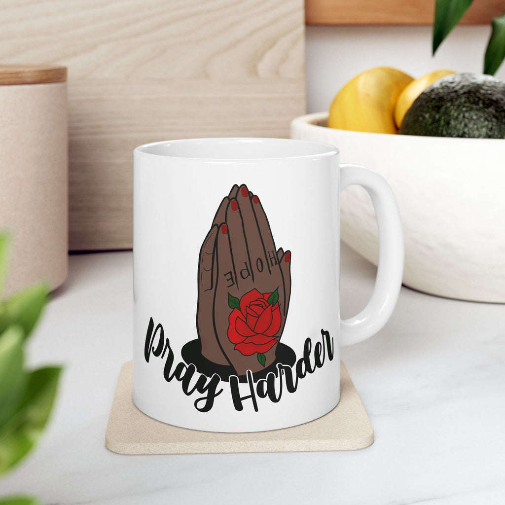 Prayer Warrior Ceramic Mug — Inspirational Faith Coffee Cup (11oz & 15oz)