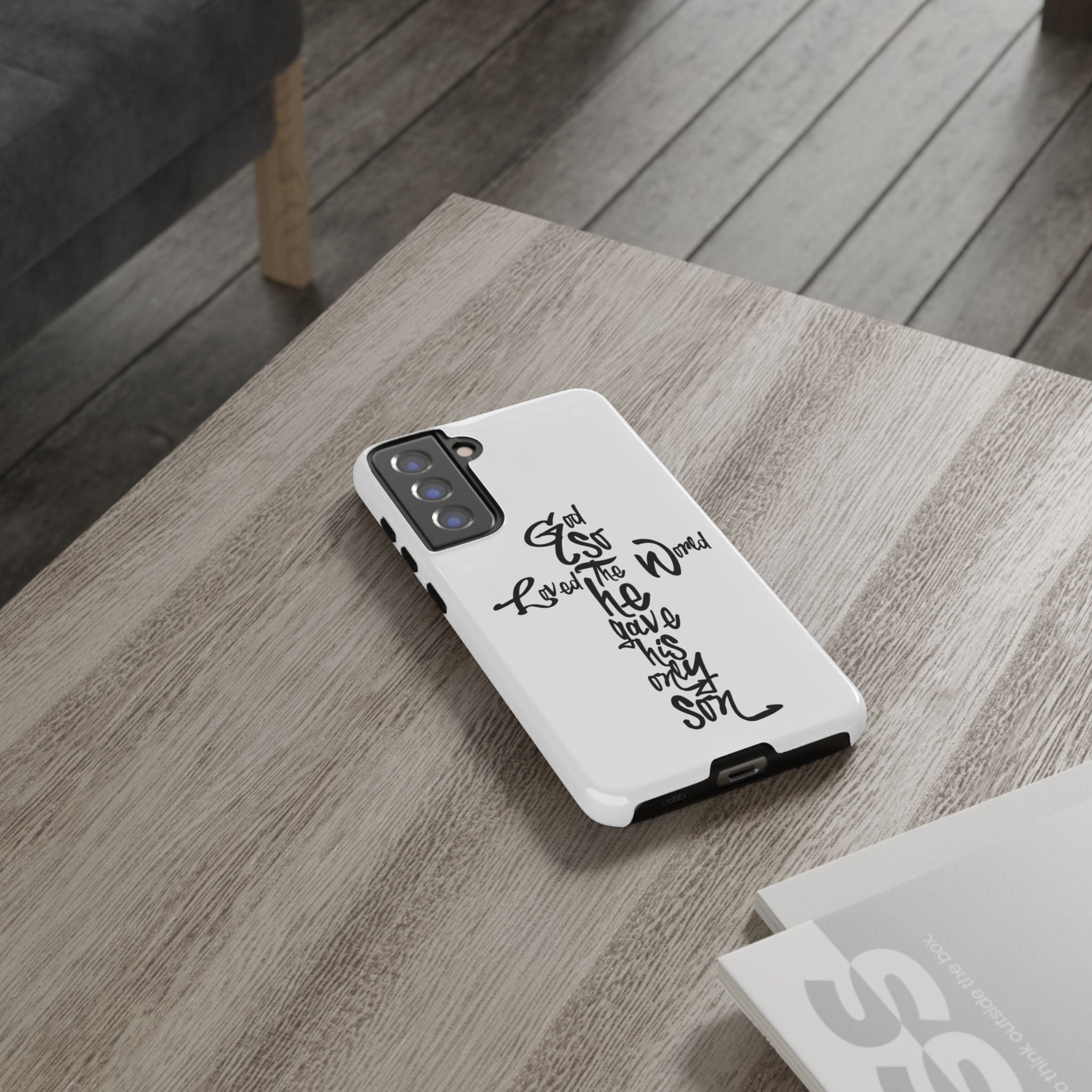 John 3:16 Bible Verse Christian Cross Phone Case — “God So Loved the World He Gave His Only Son”