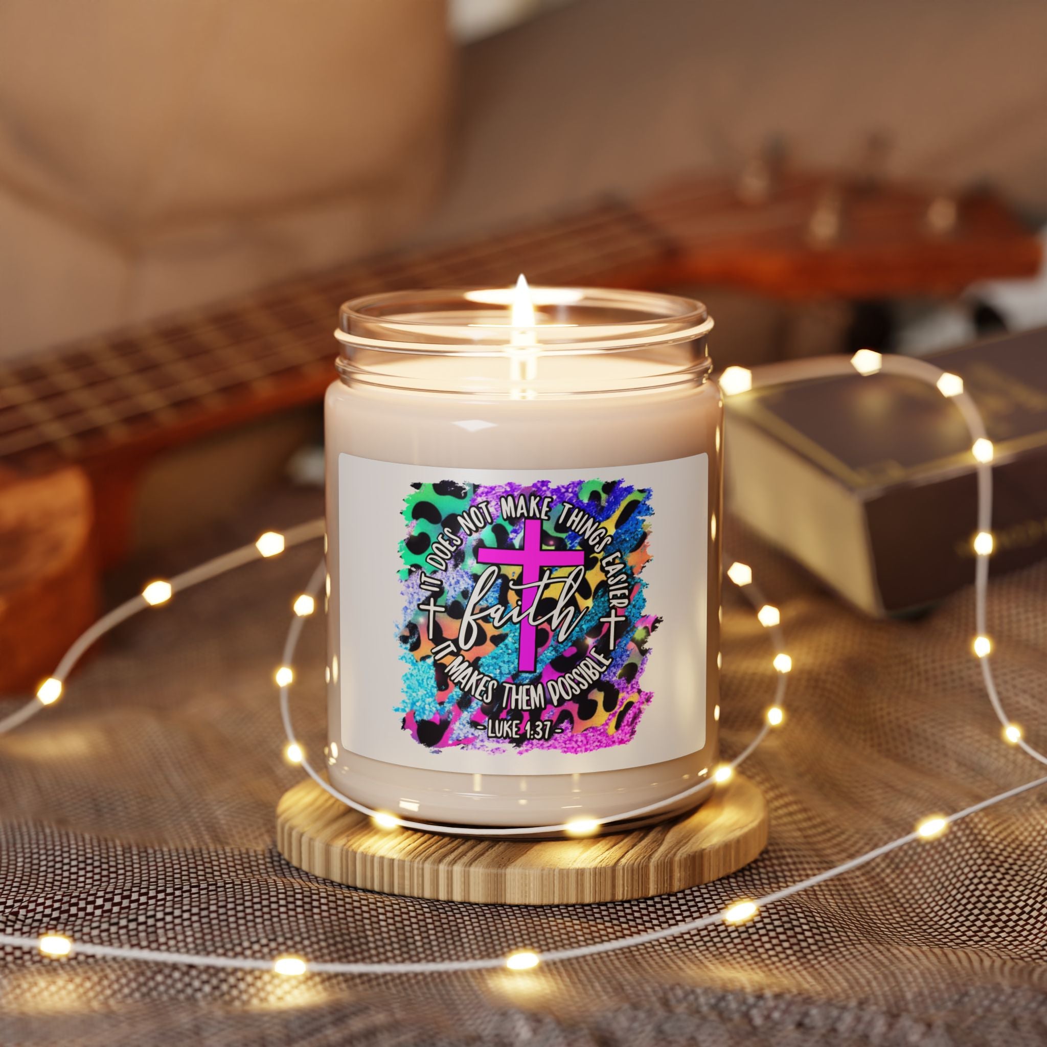 Faith Bible Verse Scented Soy Candle, 9oz