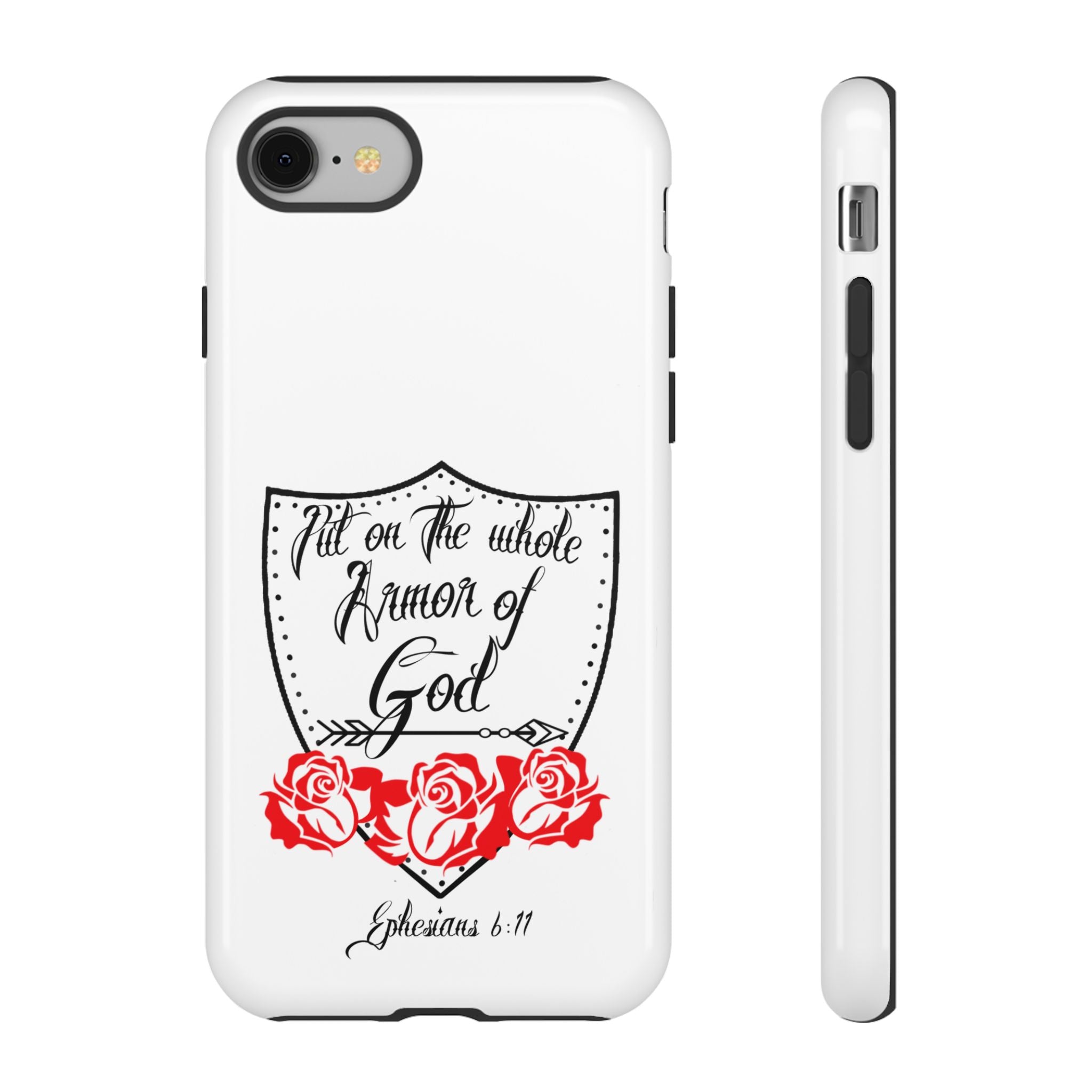 Armor of God Phone Case — Ephesians 6:11 Christian Floral Protective Cover