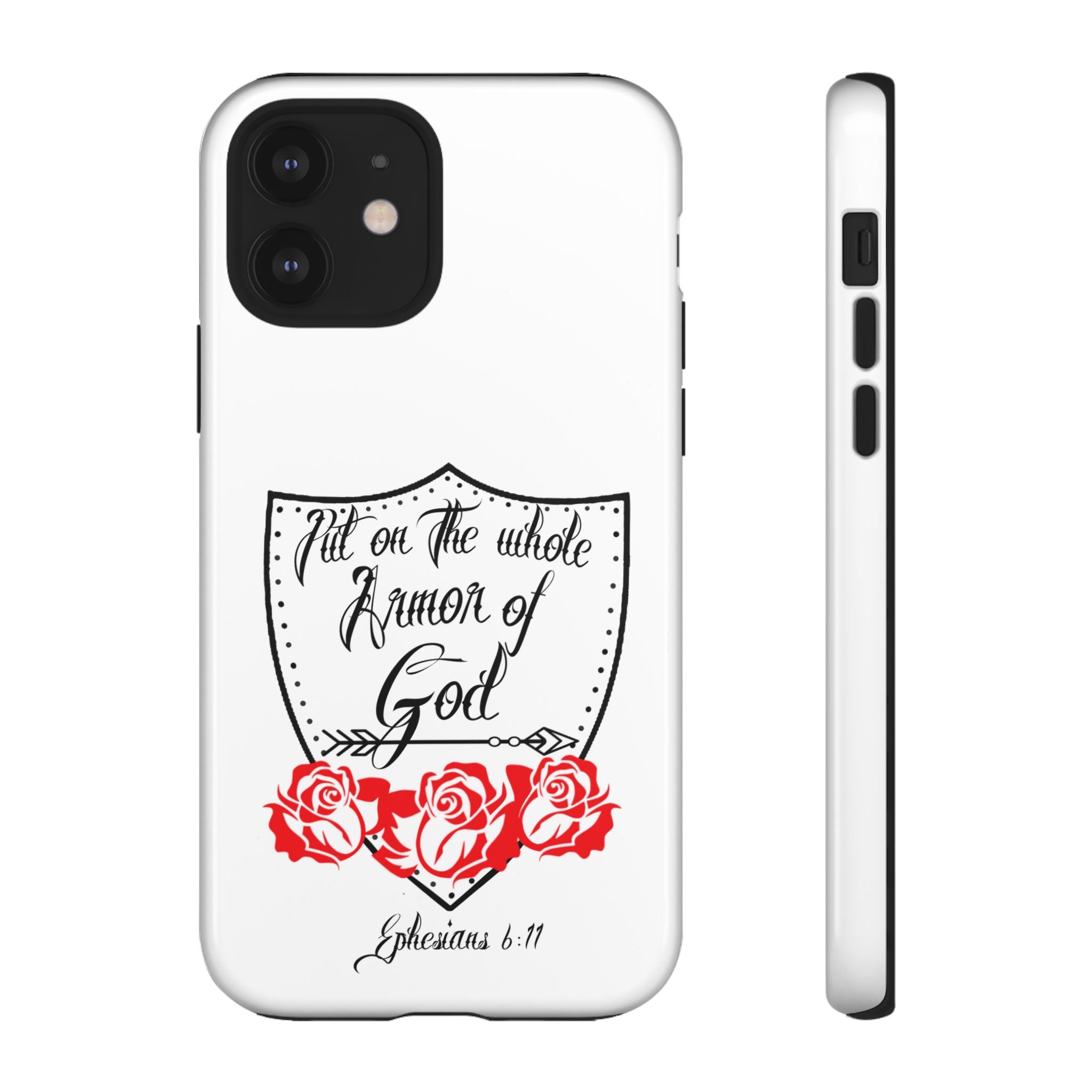 Armor of God Phone Case — Ephesians 6:11 Christian Floral Protective Cover