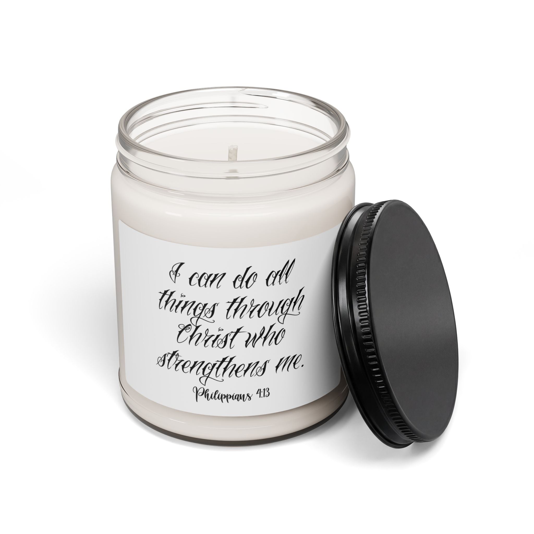 Bible Verse Soy Candle — "I Can Do All Things Through Christ" 9oz