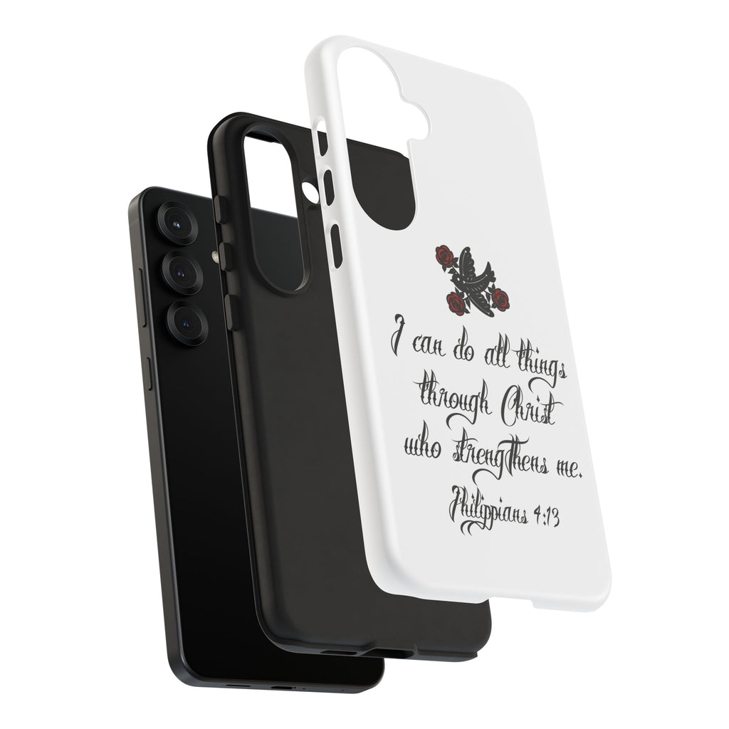Christian Phone Case — "I can do all things through Christ" (Philippians 4:13)