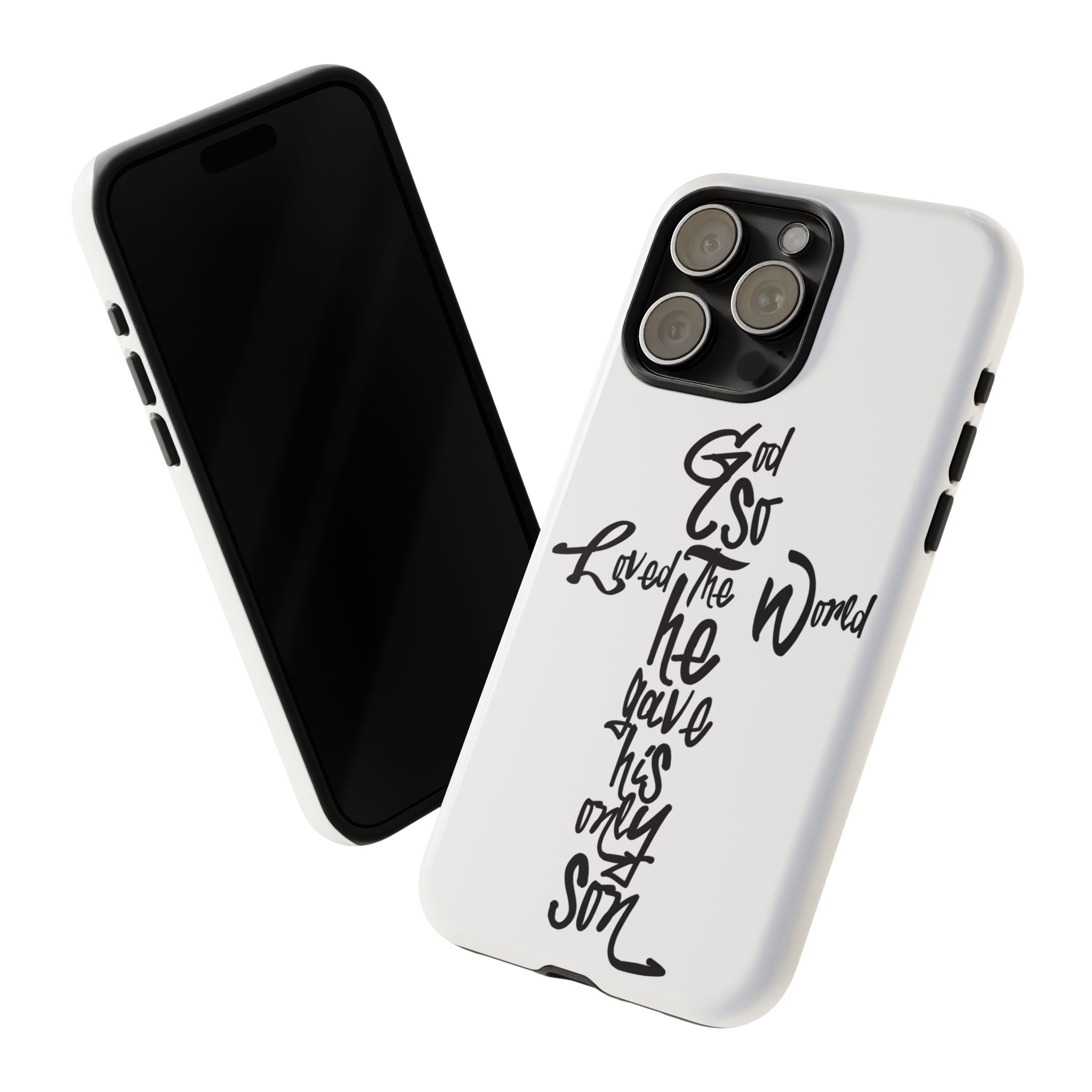 John 3:16 Bible Verse Christian Cross Phone Case — “God So Loved the World He Gave His Only Son”