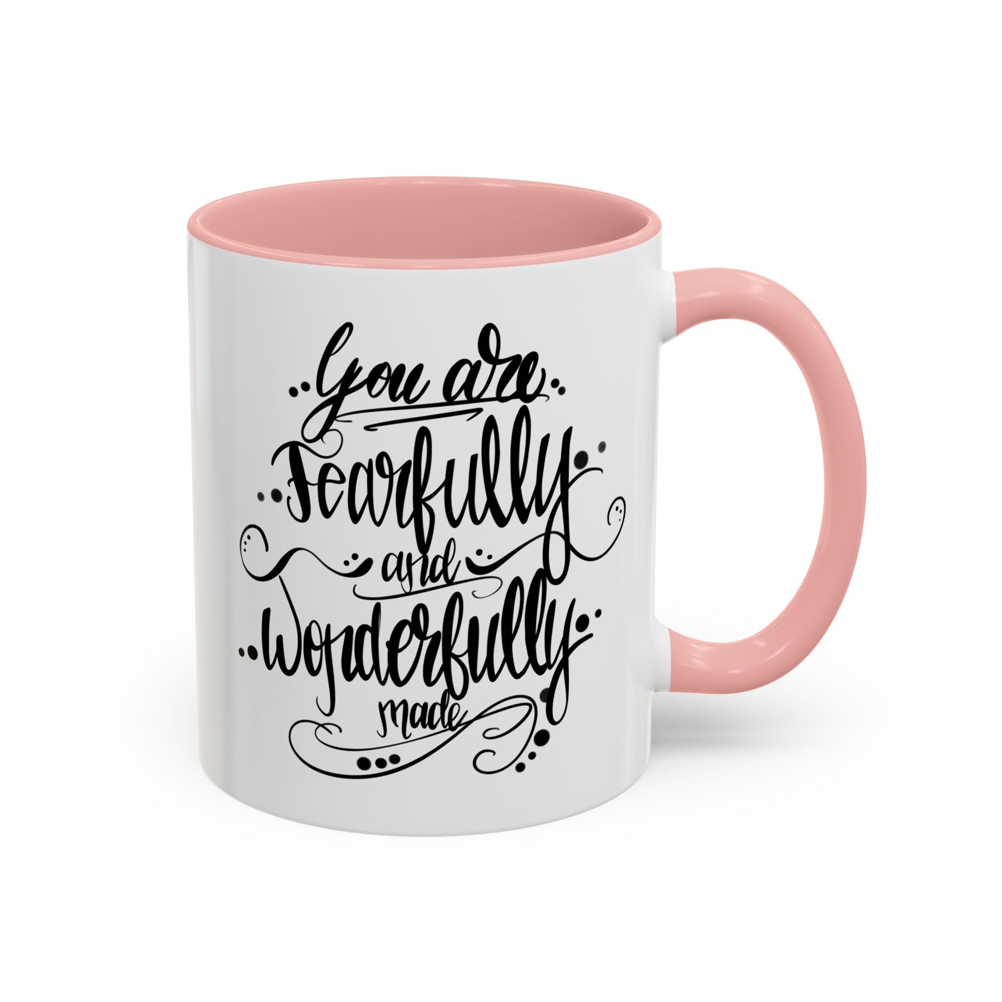 Inspirational Coffee Mug — "You Are Fearfully and Wonderfully Made" Accent Mug