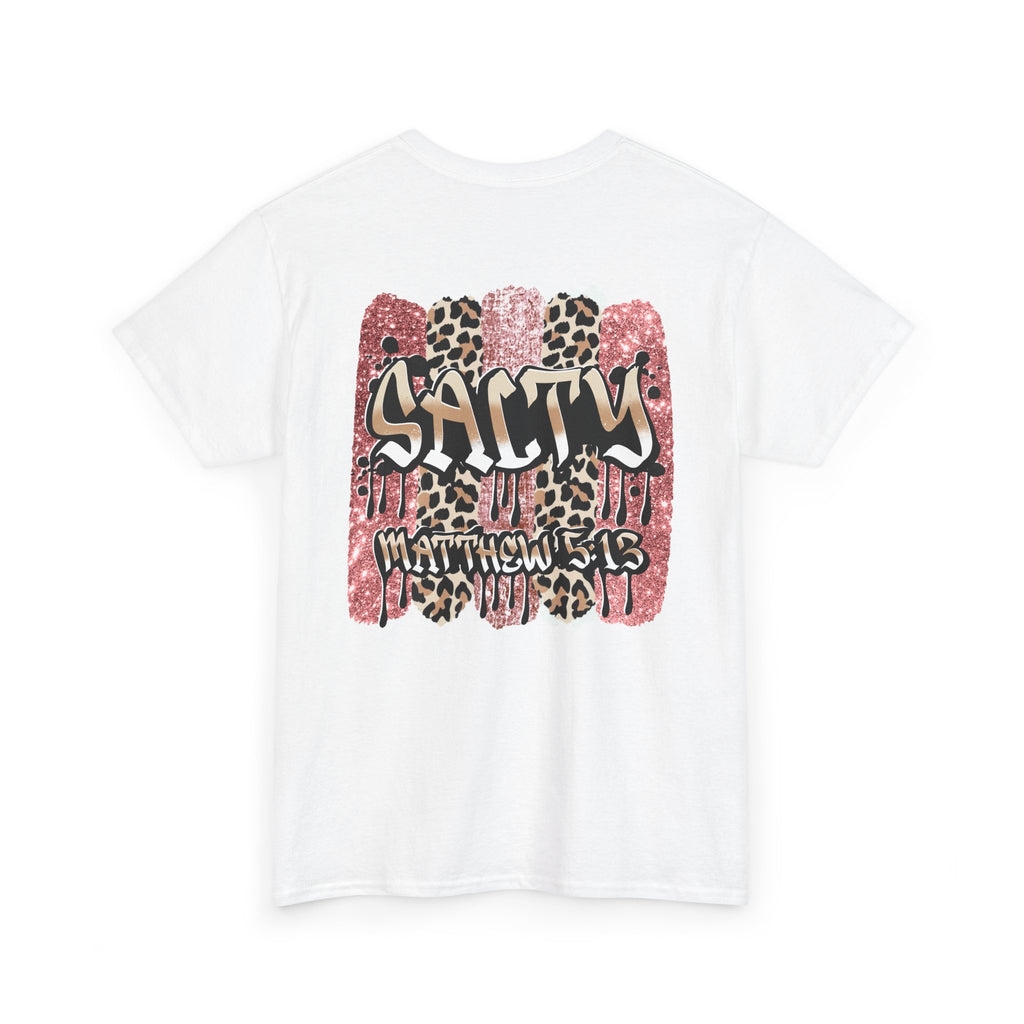 Salty Leopard Pink Graphic Tee — Funny 'Salty' Streetwear T‑Shirt