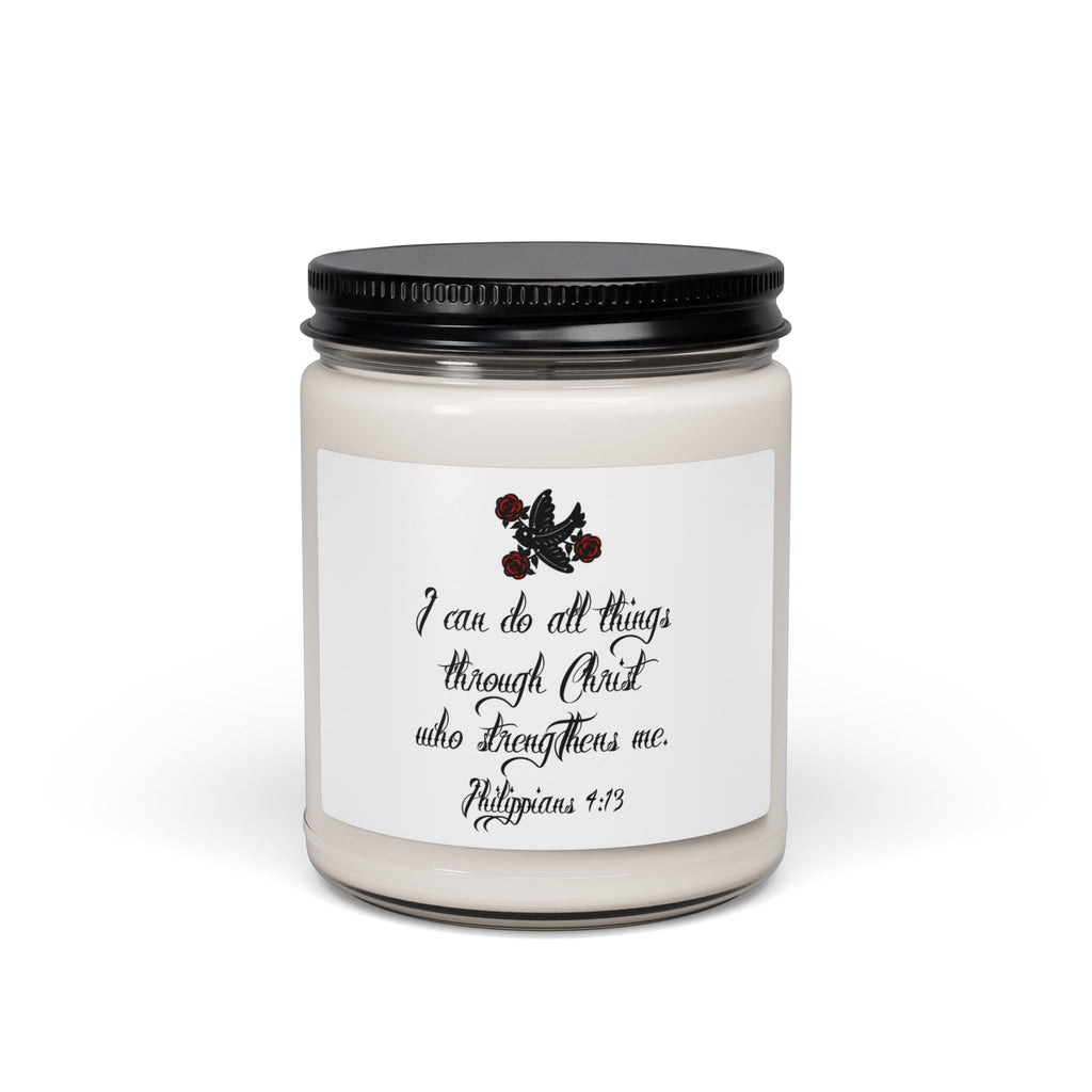 Philippians 4:13 Soy Candle — Inspirational Christian Scented Candle, 9oz