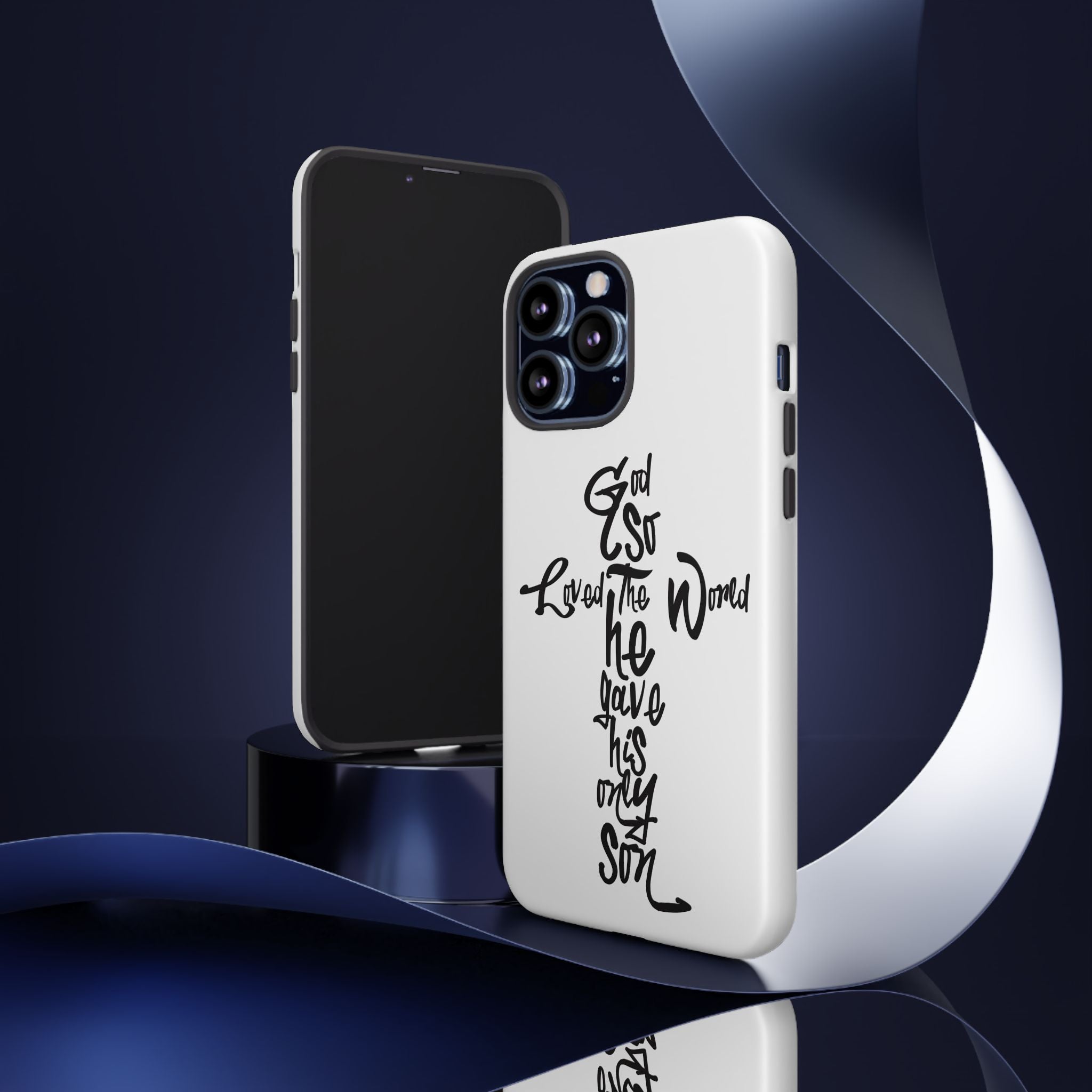John 3:16 Bible Verse Christian Cross Phone Case — “God So Loved the World He Gave His Only Son”