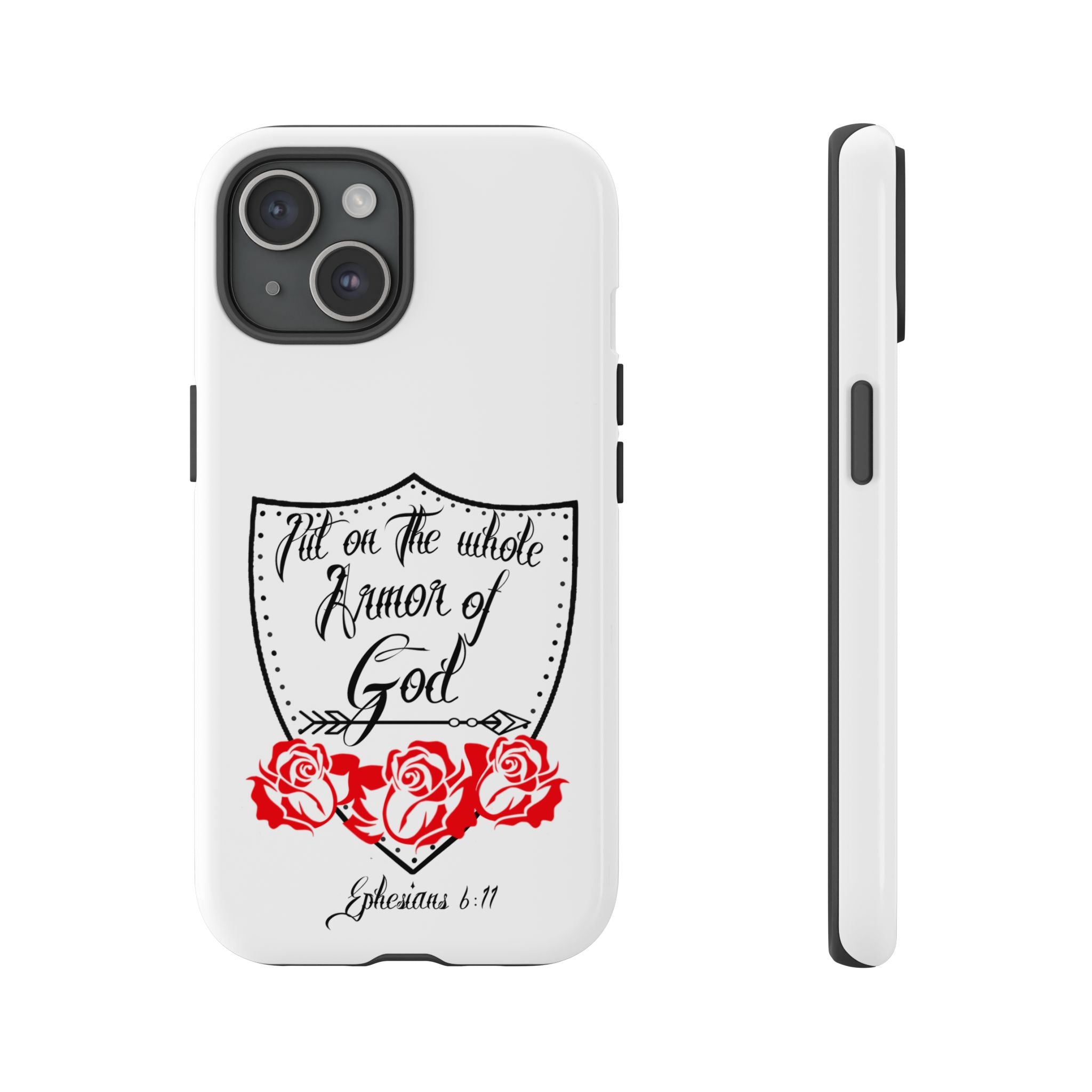 Armor of God Phone Case — Ephesians 6:11 Christian Floral Protective Cover