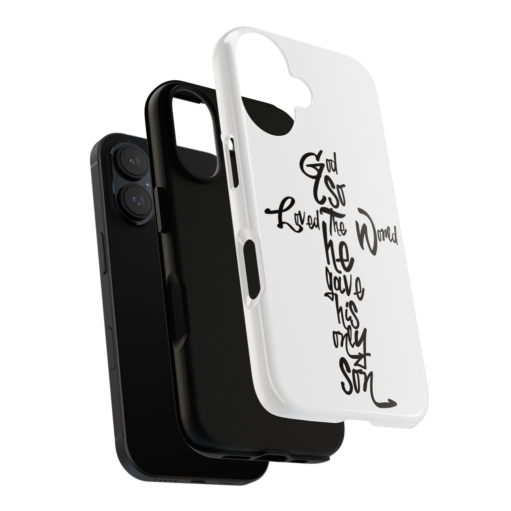 John 3:16 Bible Verse Christian Cross Phone Case — “God So Loved the World He Gave His Only Son”