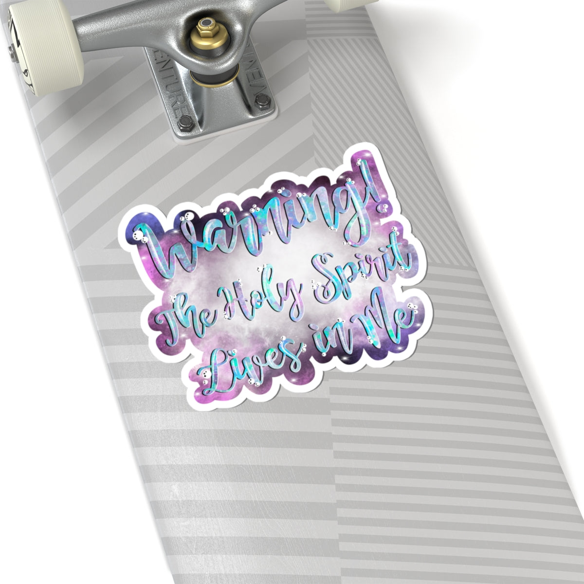 Warning! The Holy Spirit Lives in Me — Inspirational Christian Kiss-Cut Sticker