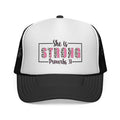 She Is Strong Trucker Cap – Proverbs 31 Inspirational Mesh Hat